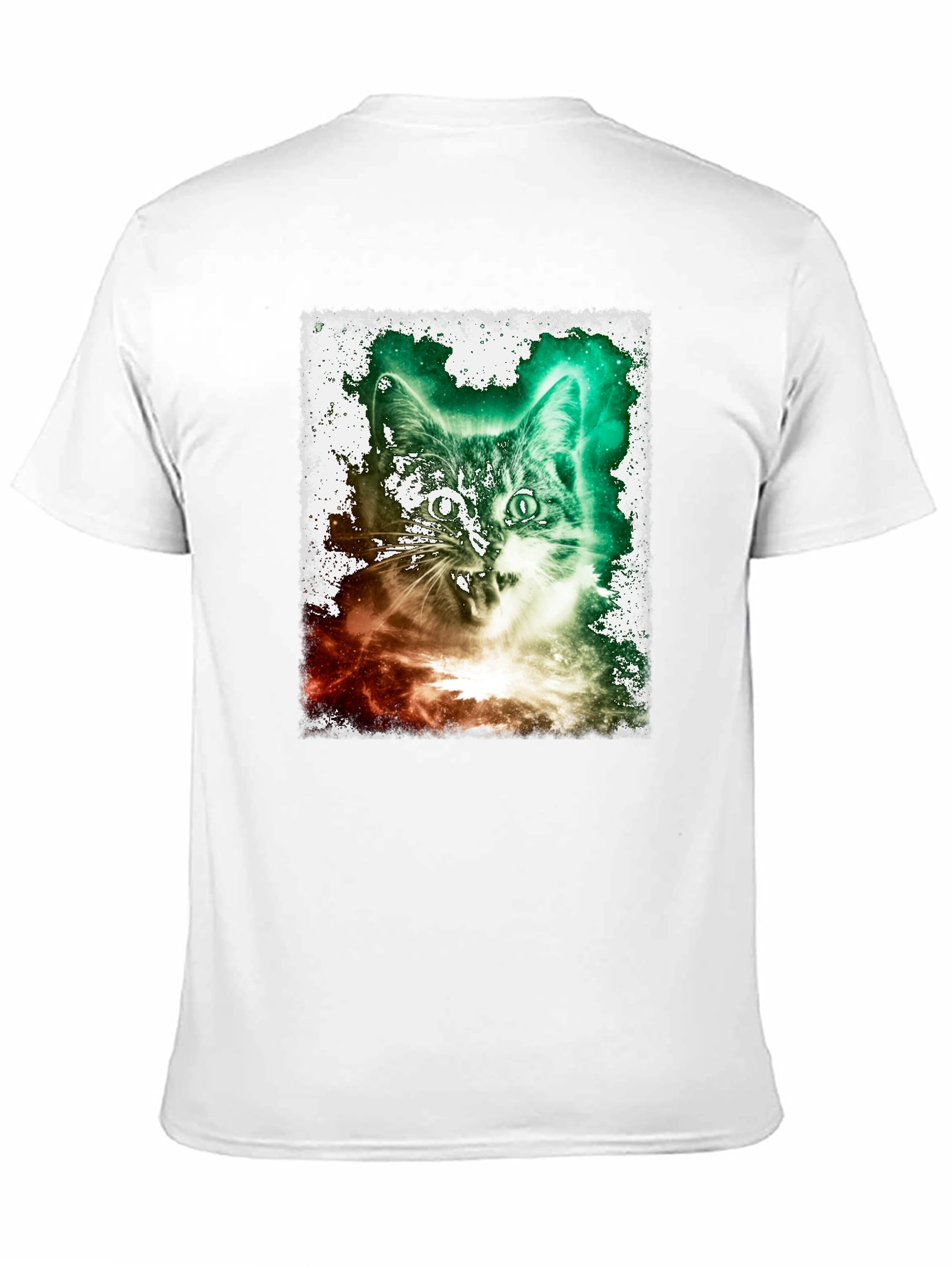 Galaxy Cat Graphic Black T-Shirt