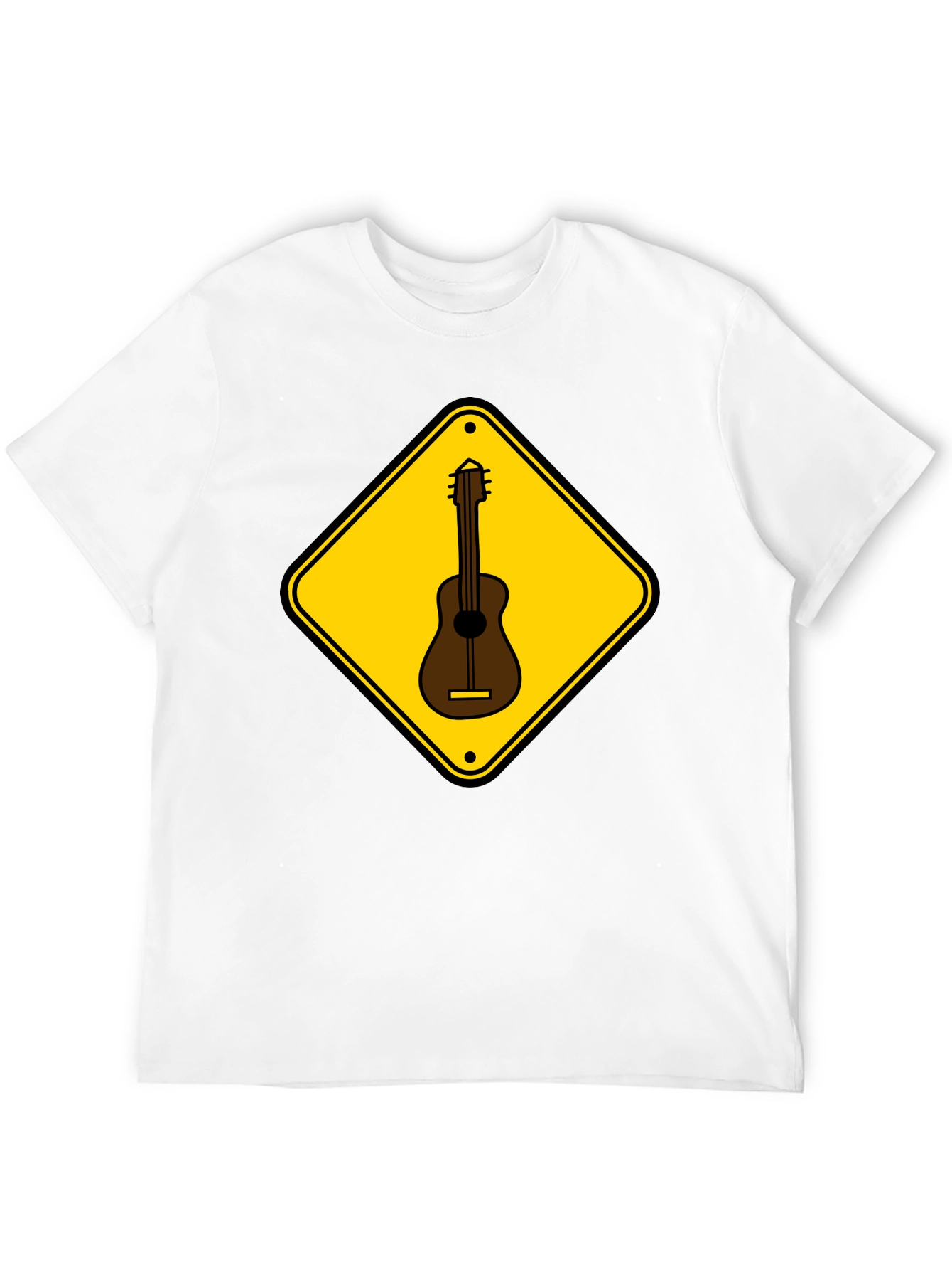Guitar Crossing Black T-Shirt - Musician Style