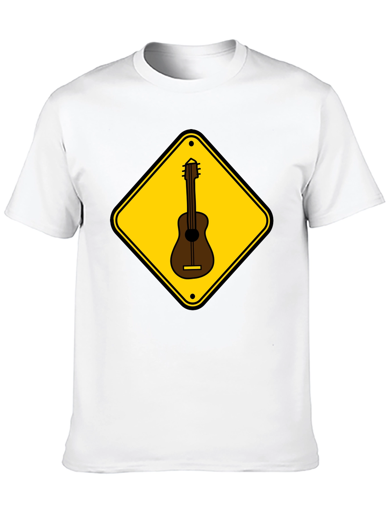 Guitar Crossing Black T-Shirt - Musician Style