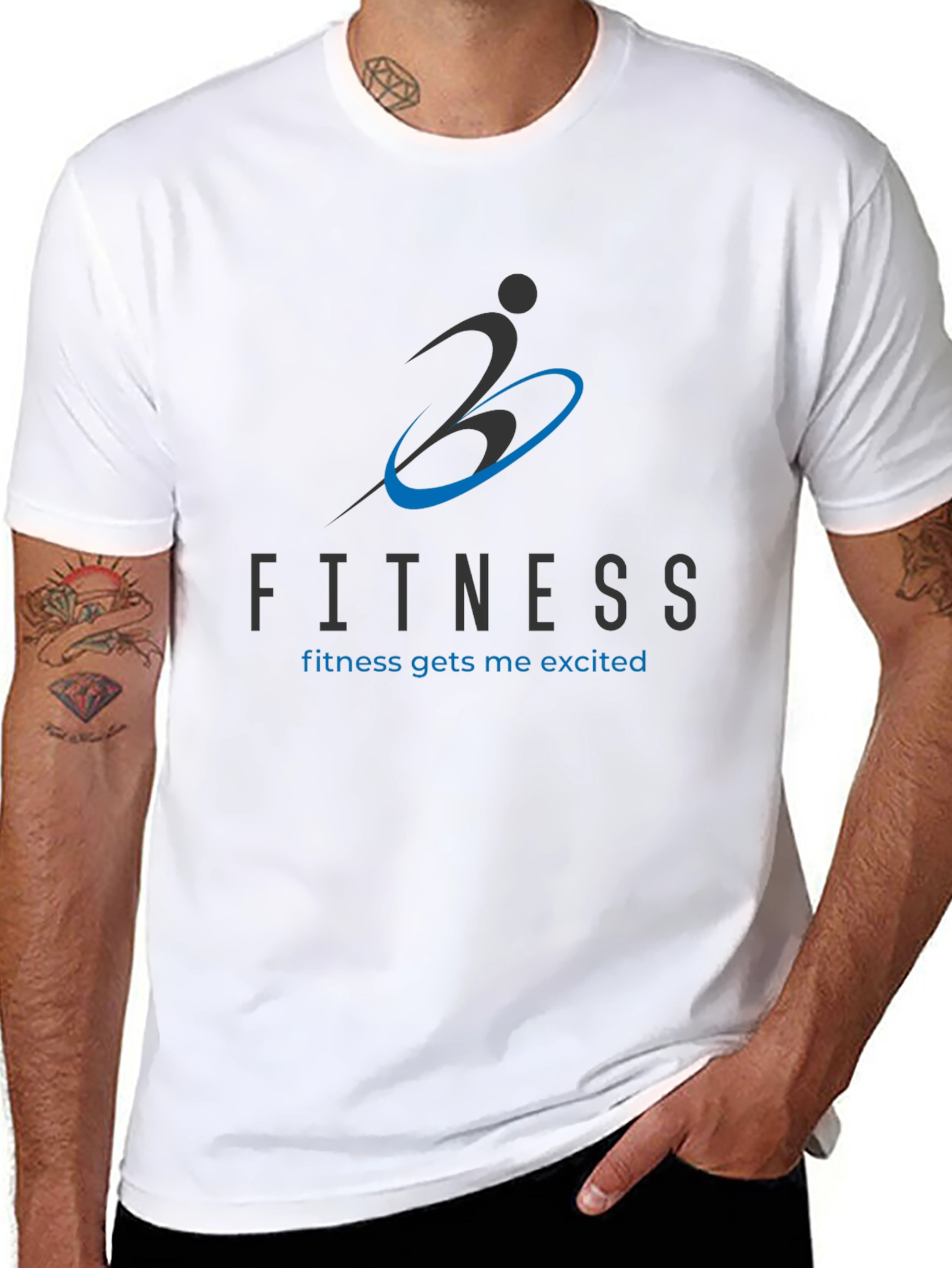 Fitness Graphic Black T-Shirt