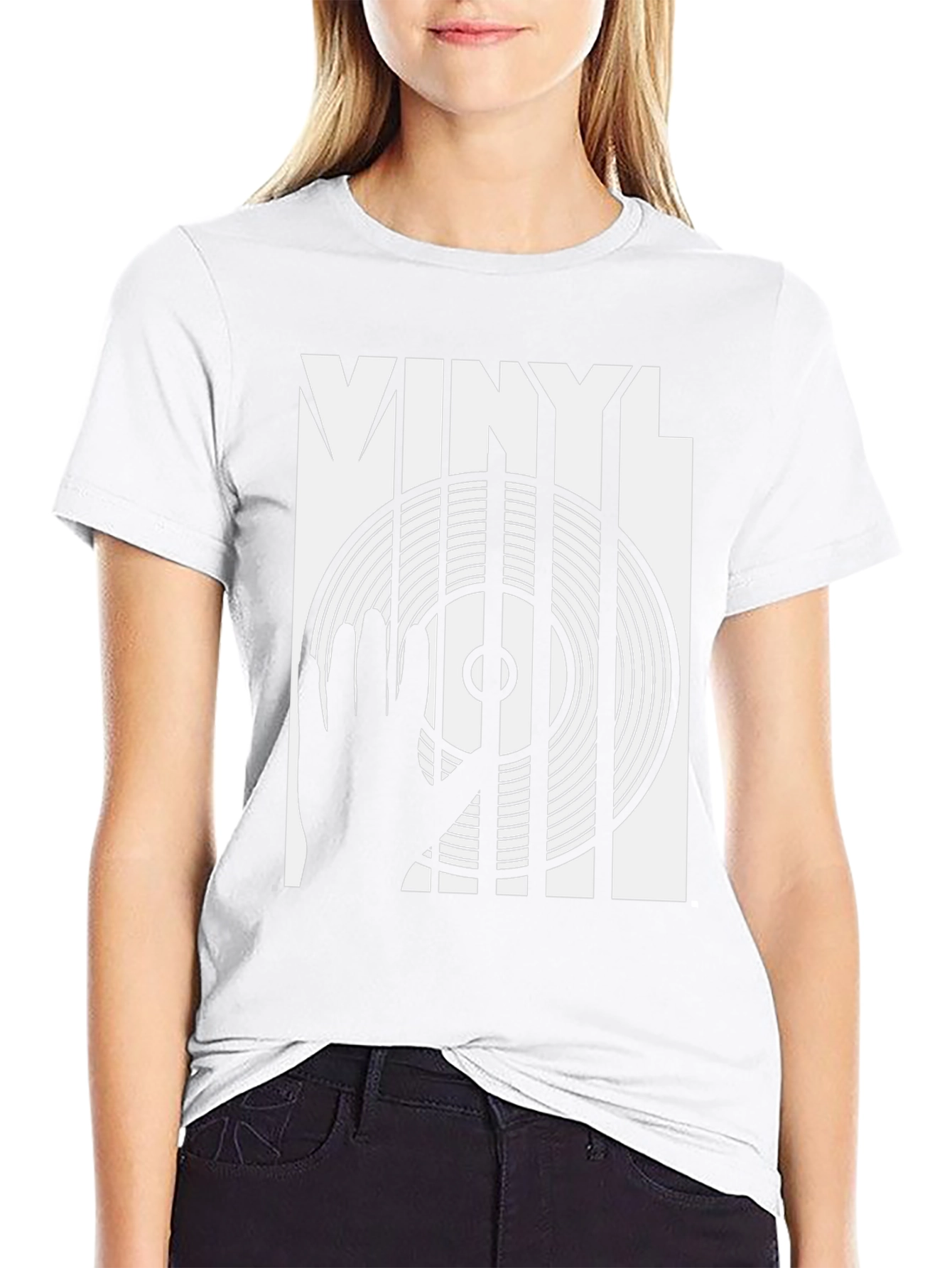 Vinyl DJ Graphic T-Shirt - Black