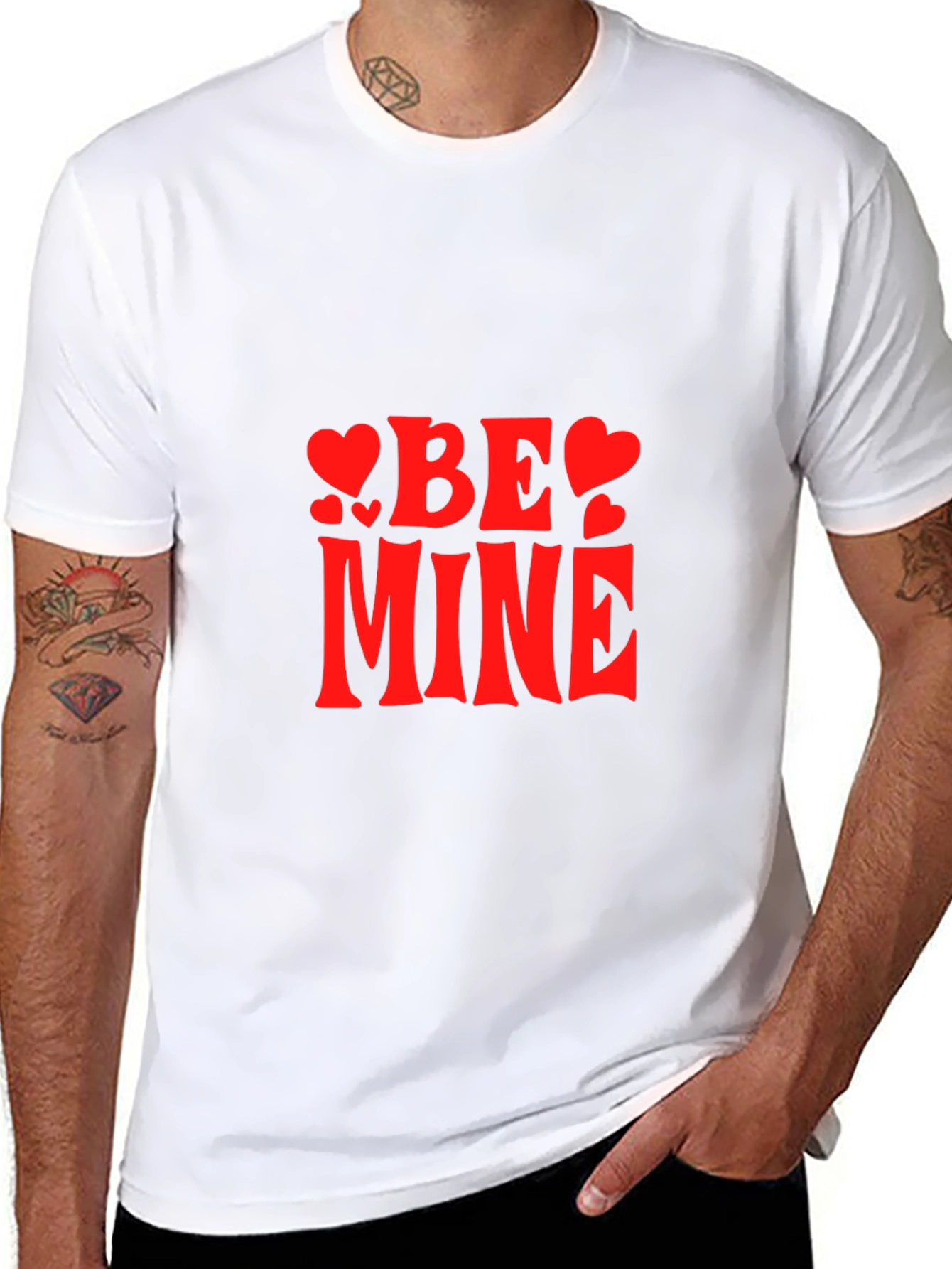 Be Mine Heart Valentines Day T-Shirt