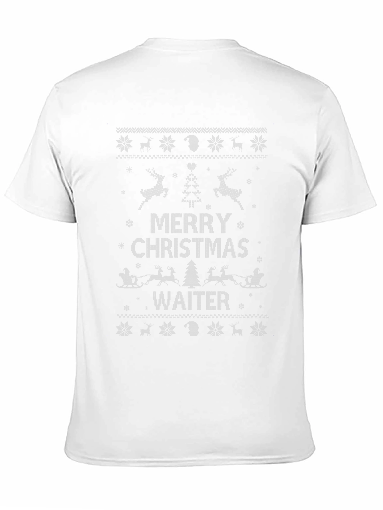 Merry Christmas Waiter T-Shirt Funny Holiday Tee