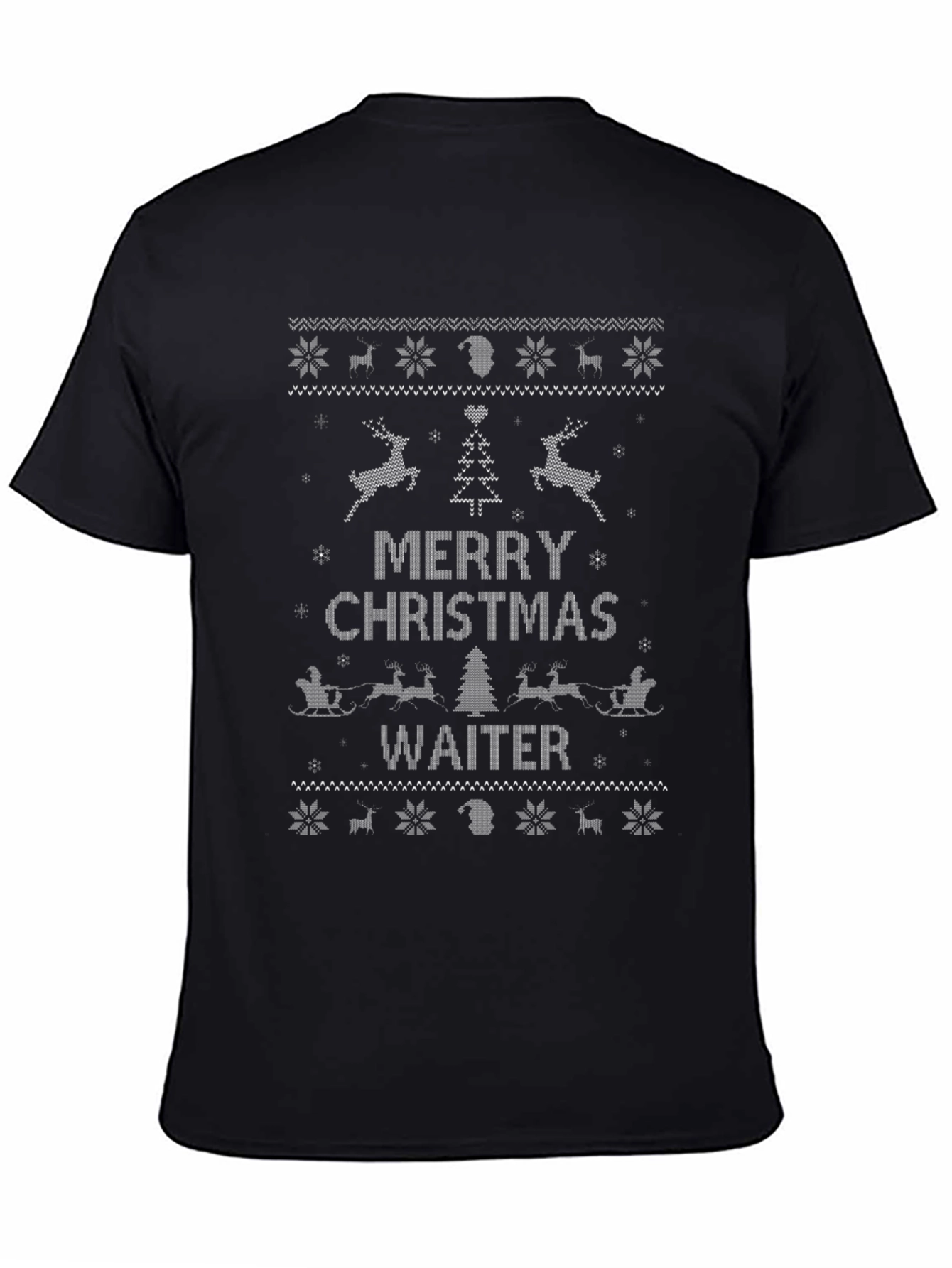 Merry Christmas Waiter T-Shirt Funny Holiday Tee