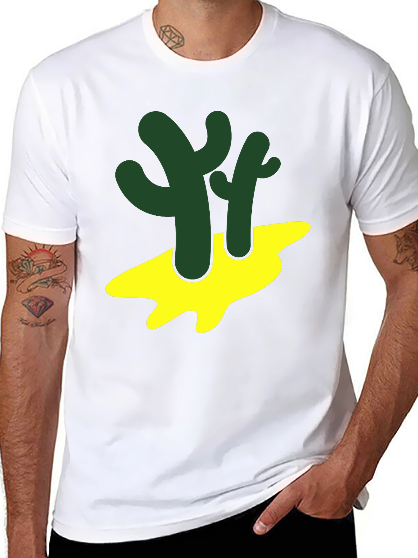 Cactus Graphic Tee - Desert Style Black T-Shirt