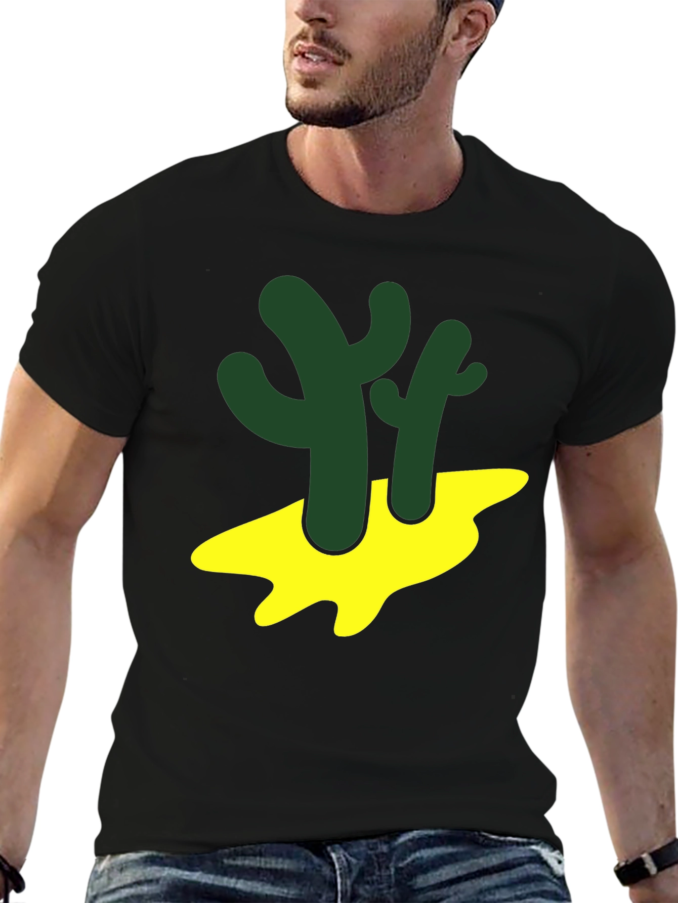Cactus Graphic Tee - Desert Style Black T-Shirt