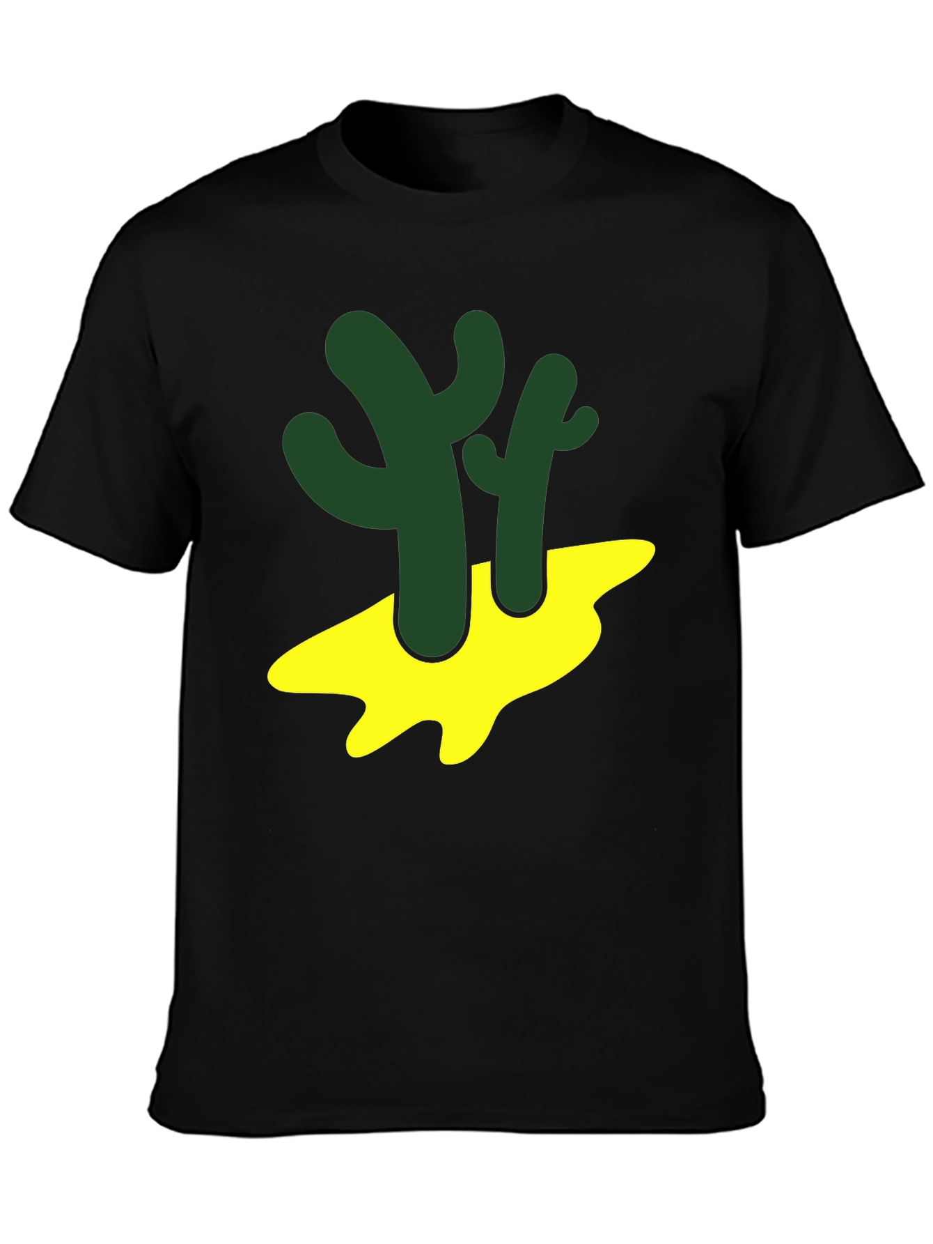 Cactus Graphic Tee - Desert Style Black T-Shirt