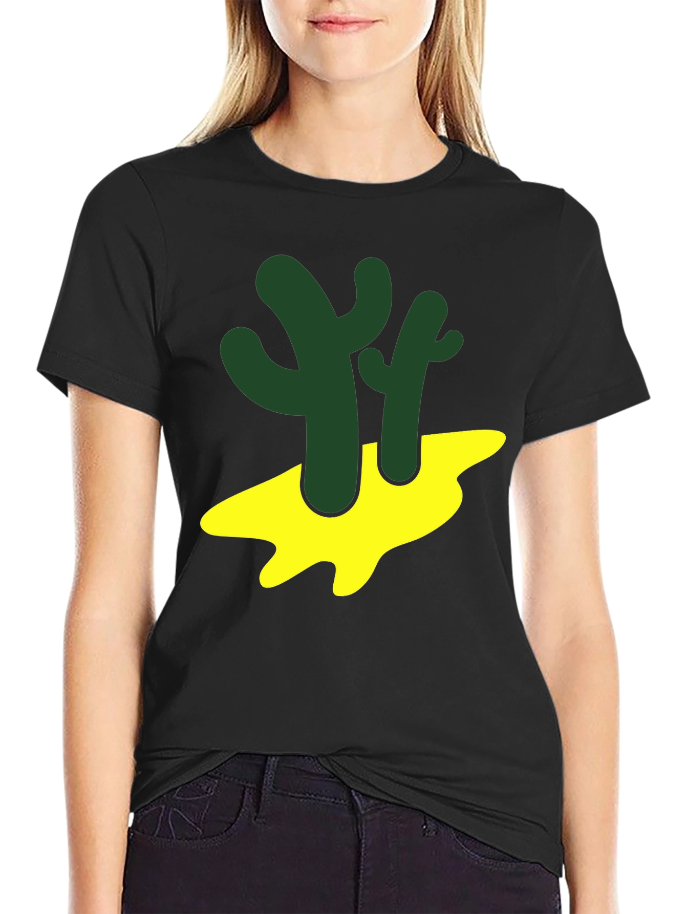 Cactus Graphic Tee - Desert Style Black T-Shirt