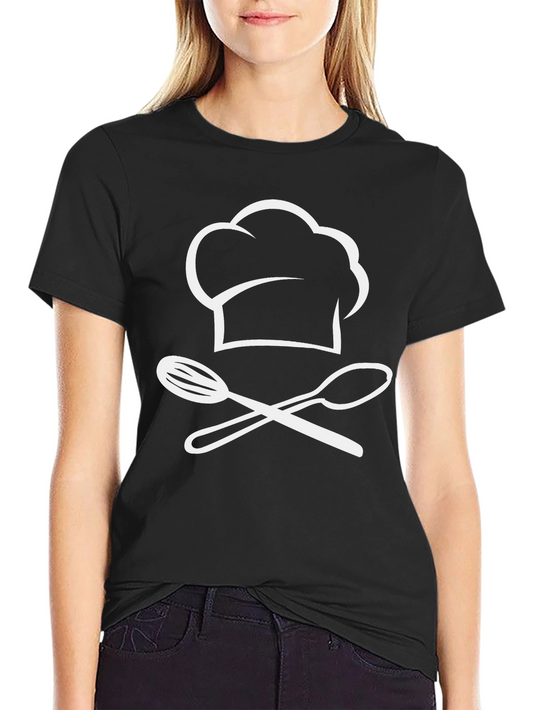 Chef Hat & Utensils Graphic Tee - Culinary Inspired T-Shirt