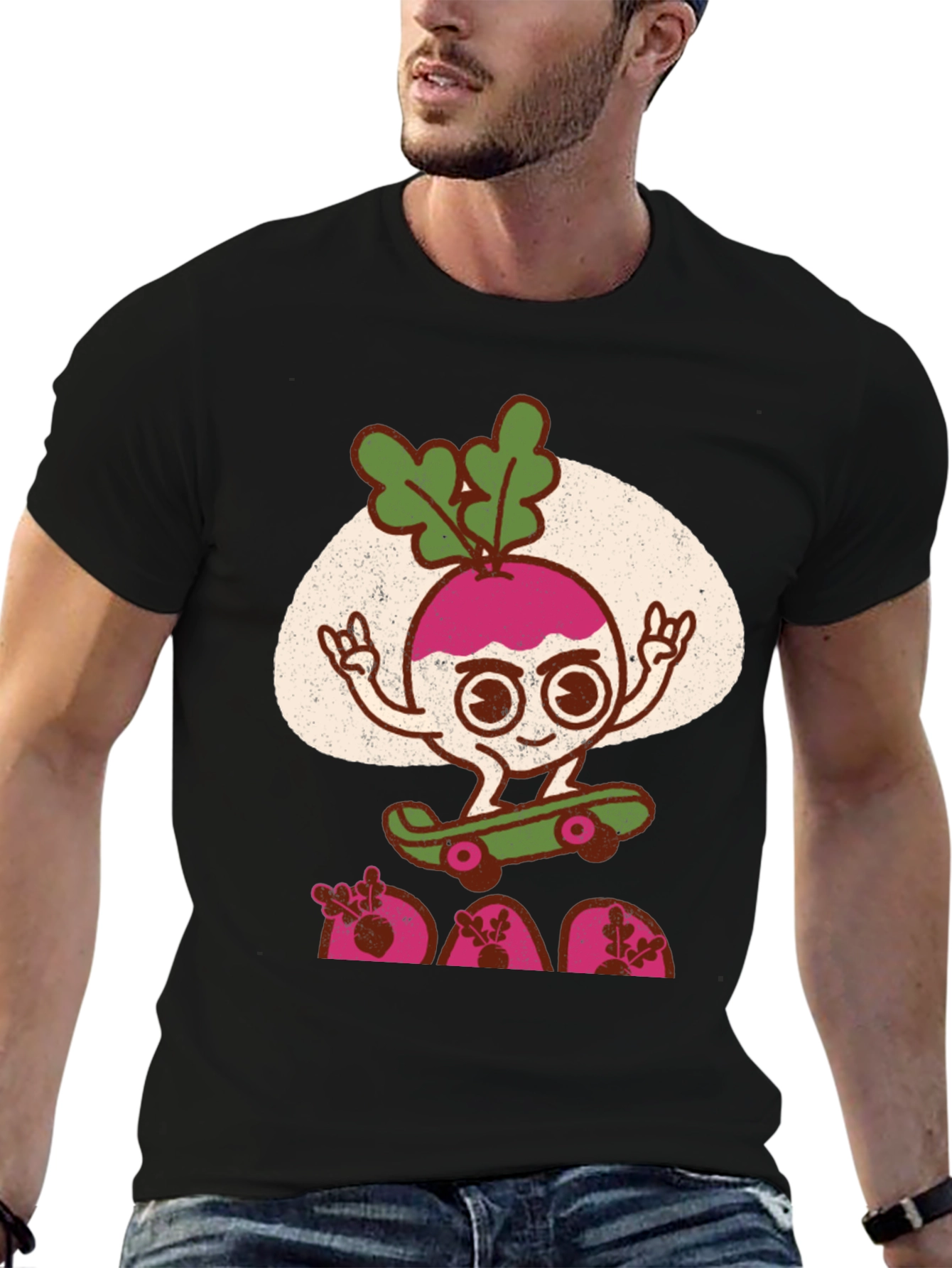 Radish Skateboarder Graphic T-Shirt - Cool Veggie Tee