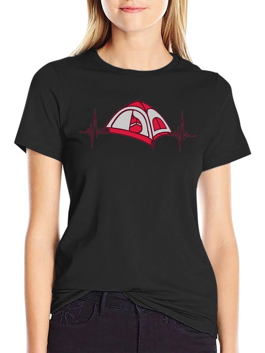 Camping Heartbeat T-Shirt - Adventure Ready!