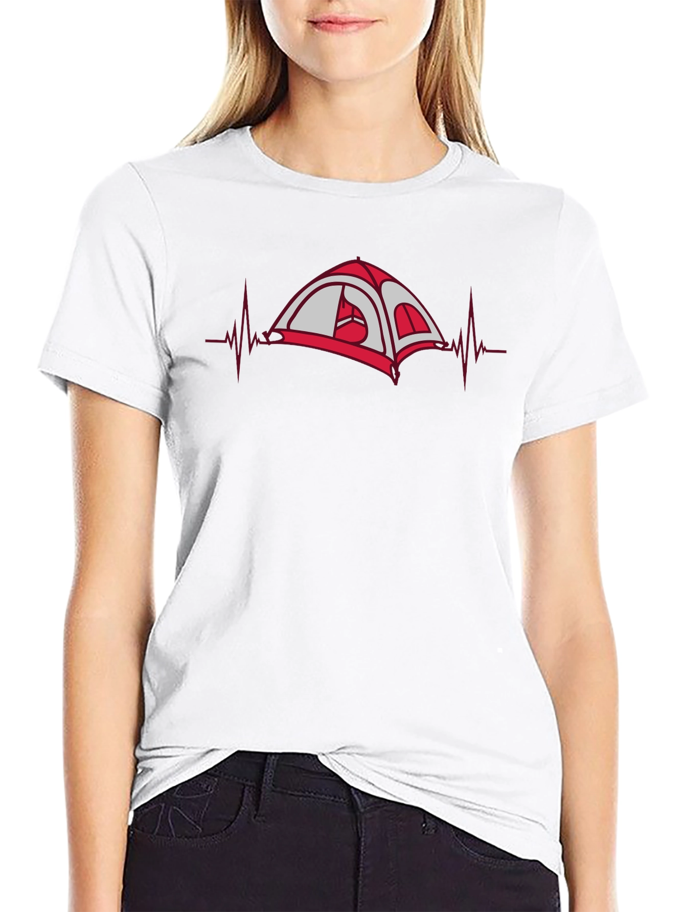 Camping Heartbeat T-Shirt - Adventure Ready!