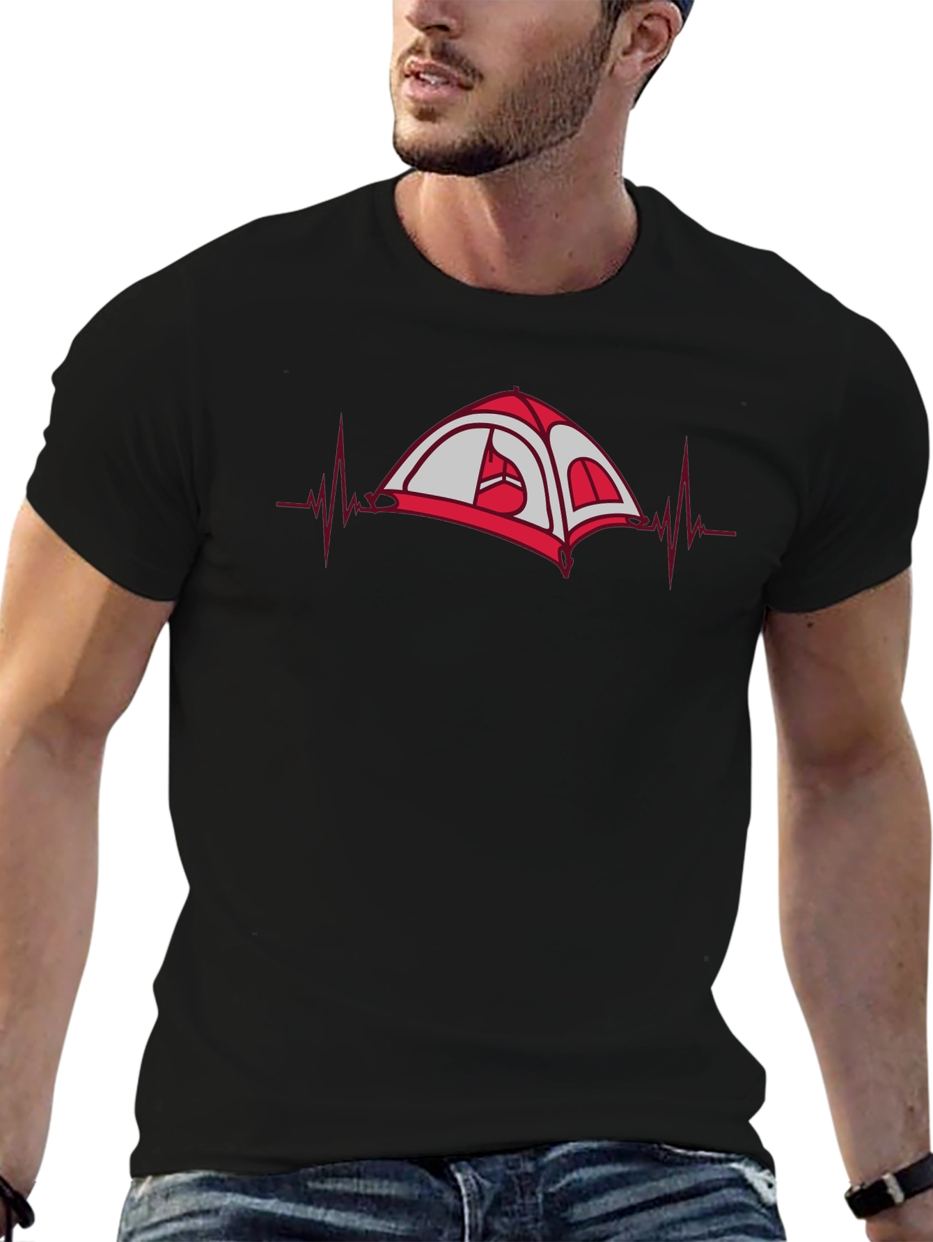 Camping Heartbeat T-Shirt - Adventure Ready!