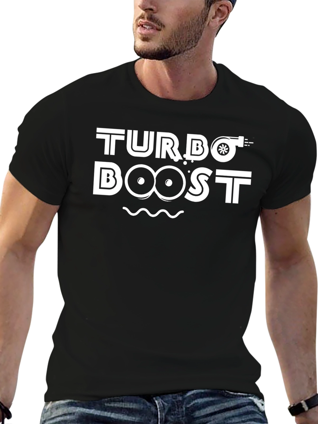 Turbo Boost Black Graphic T-Shirt