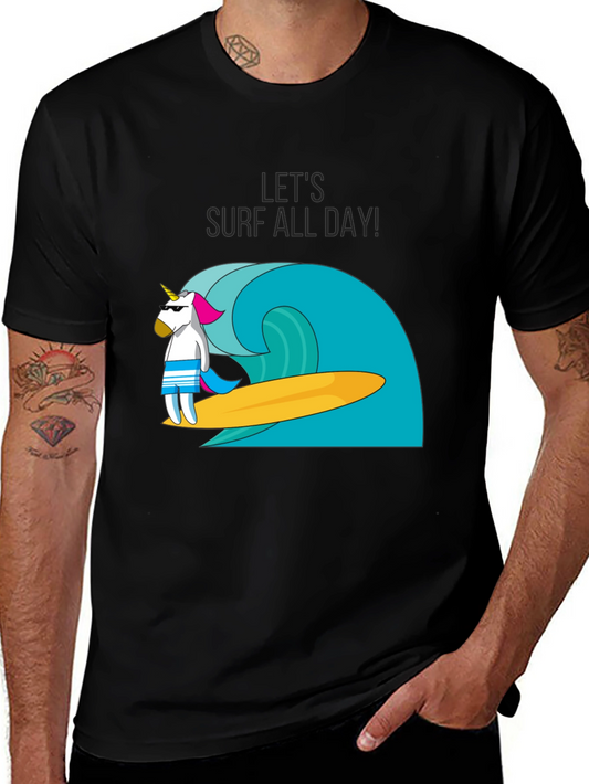 Cool Unicorn Surfing T-Shirt