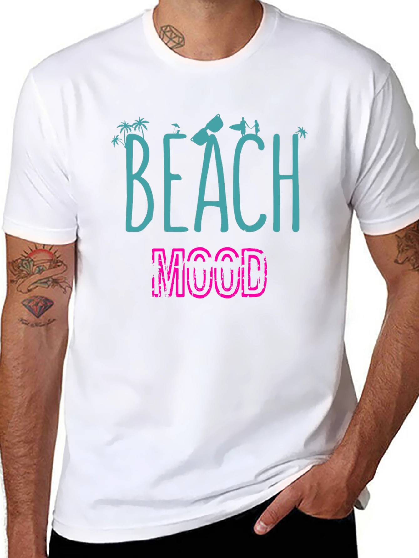 Beach Mood Graphic Tee - Summer Vacation Shirt
