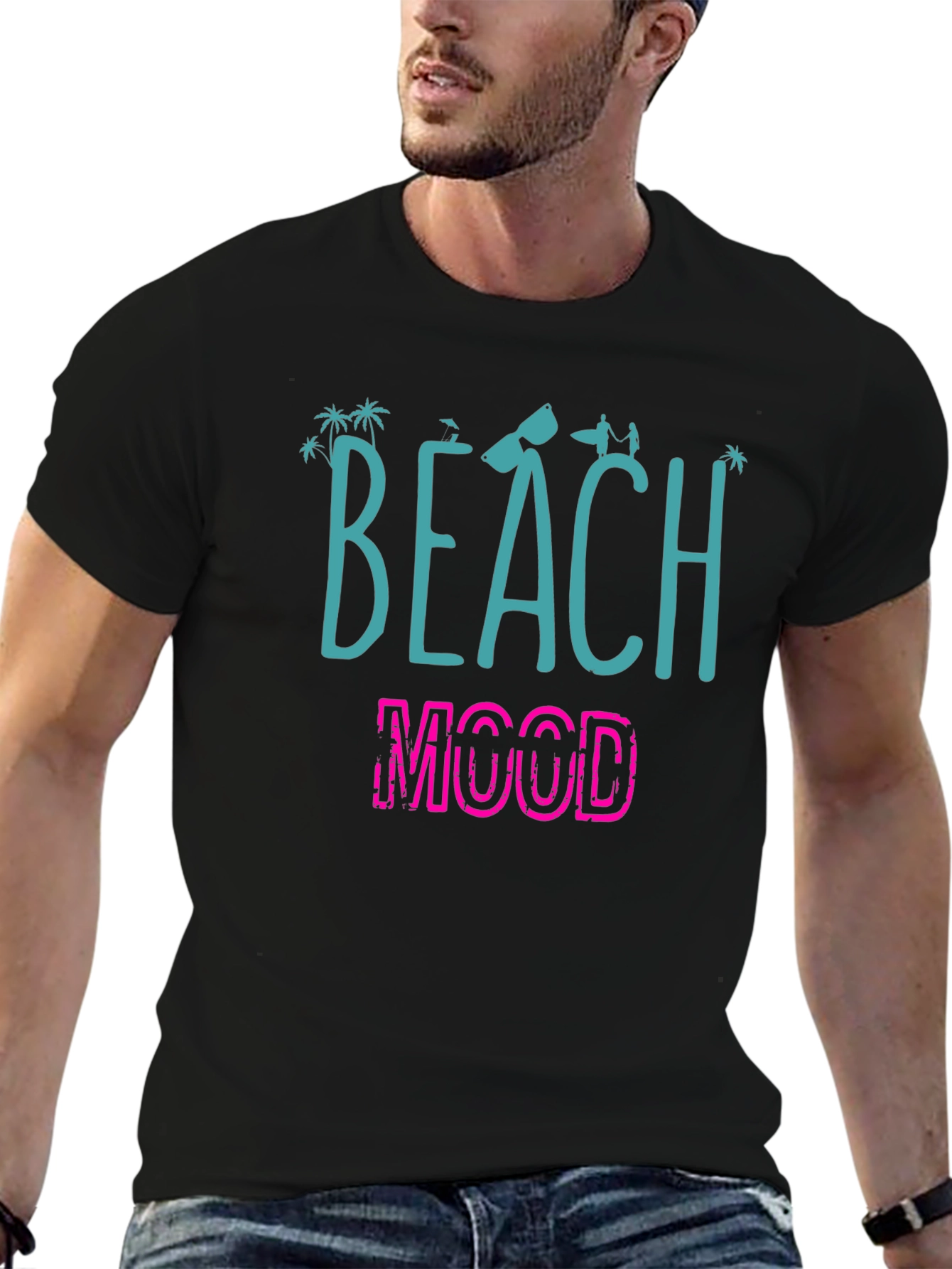 Beach Mood Graphic Tee - Summer Vacation Shirt