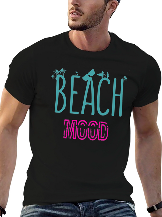 Beach Mood Graphic Tee - Summer Vacation Shirt