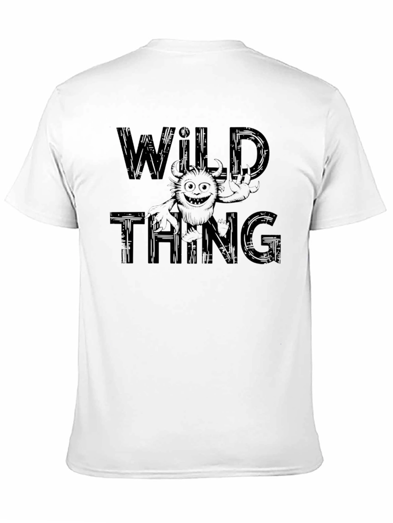 Wild Thing Monster Graphic Black T-Shirt