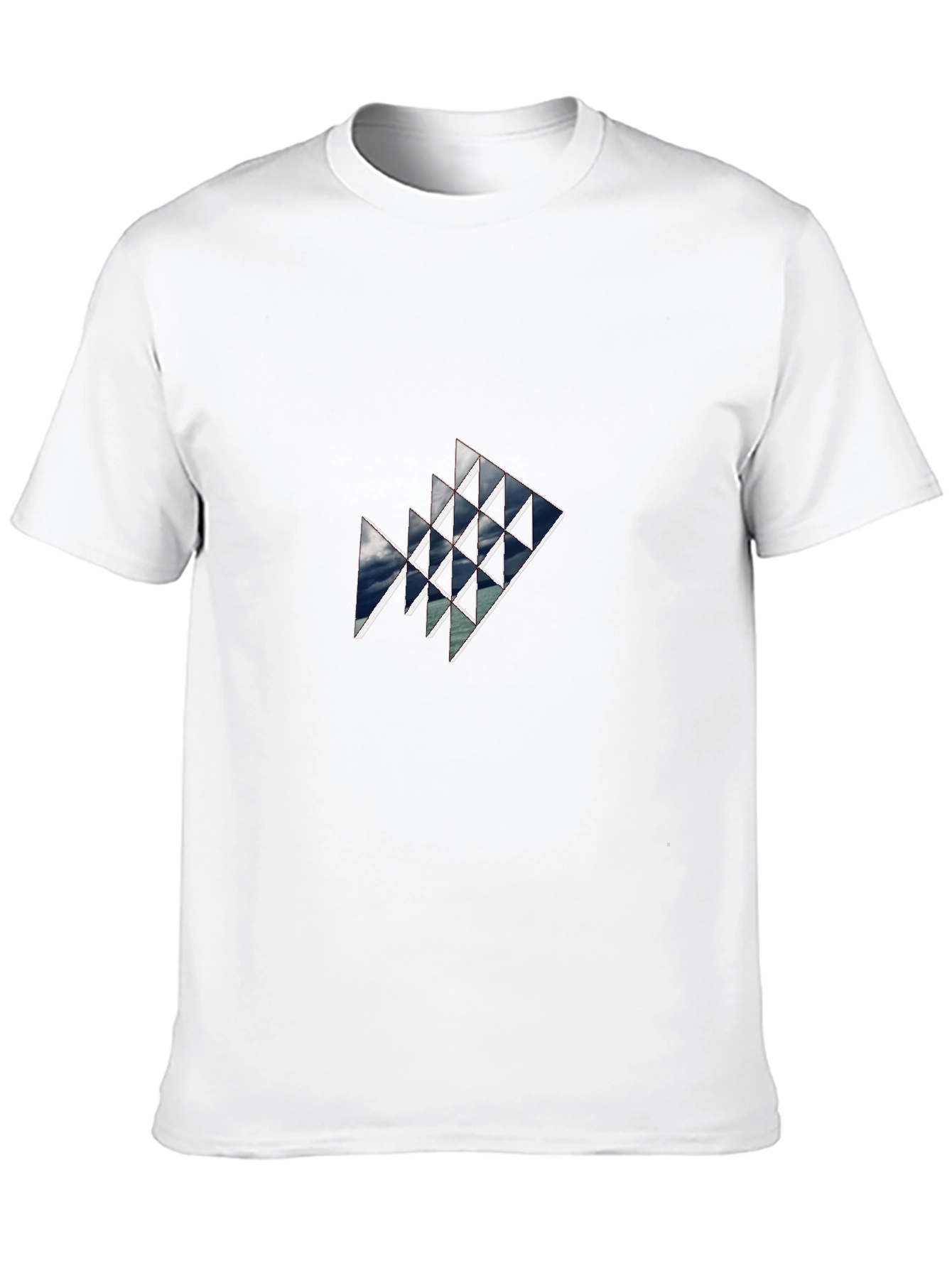 Geometric Sky Triangle Black Tee