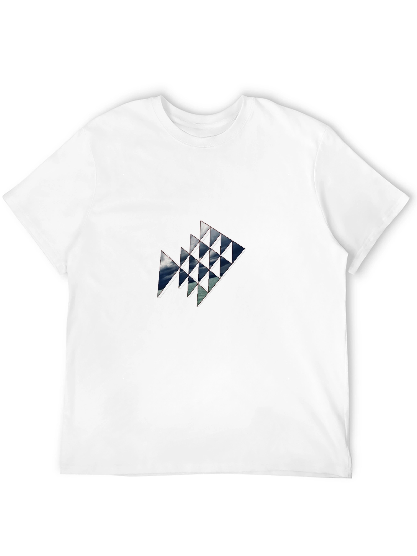 Geometric Sky Triangle Black Tee