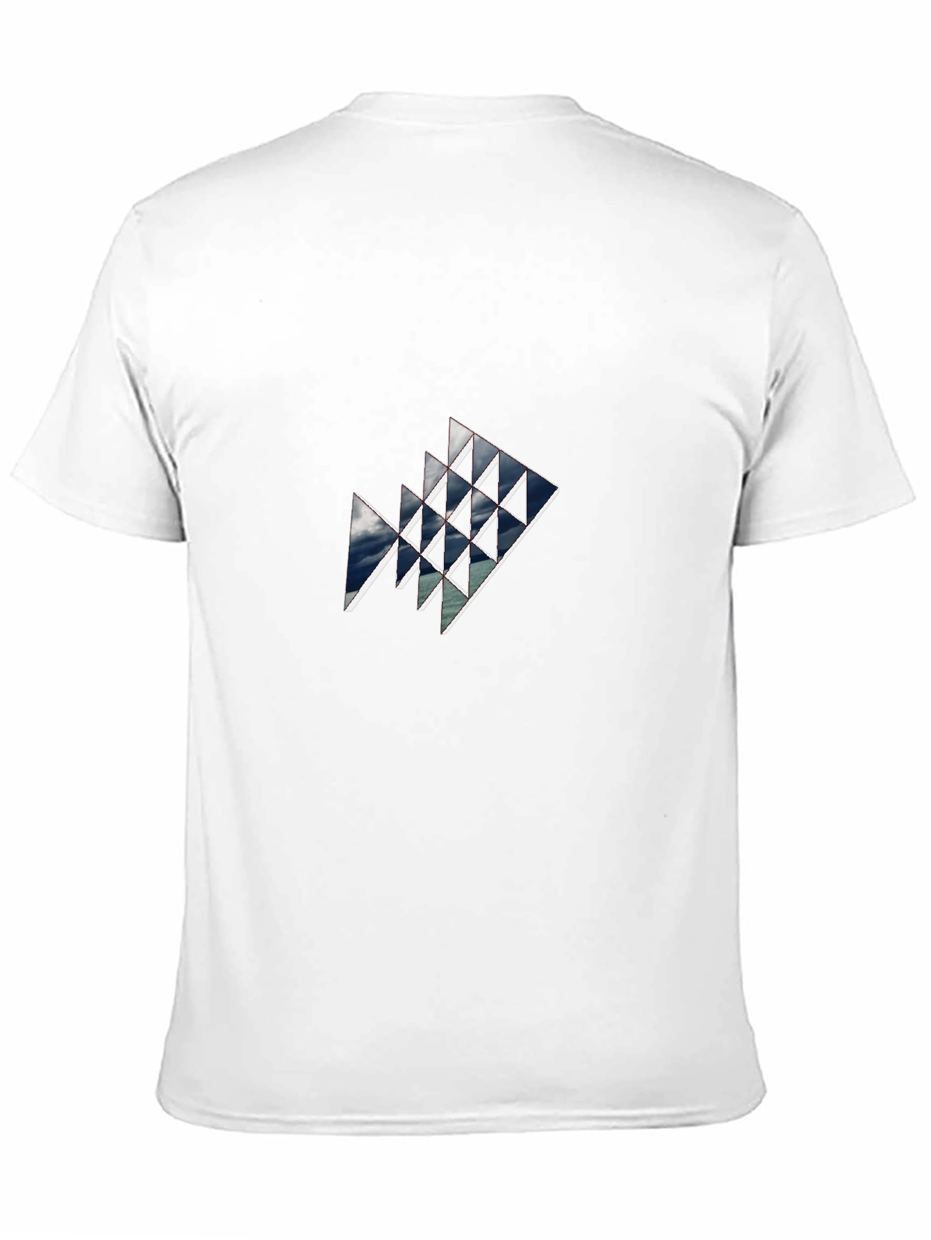 Geometric Sky Triangle Black Tee