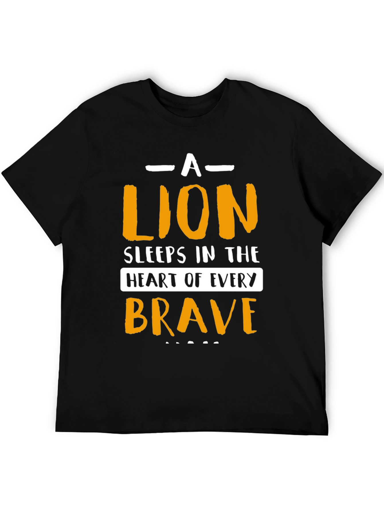 Brave Lion Graphic T-Shirt - Black