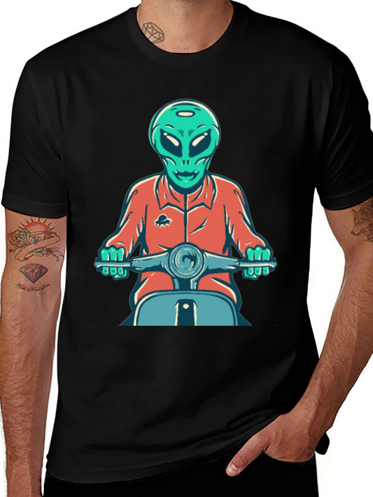 Alien Scooter Rider T-Shirt