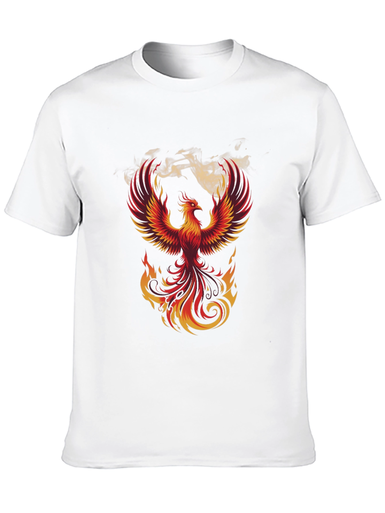 Fiery Phoenix Graphic T-Shirt - Bold Black Tee