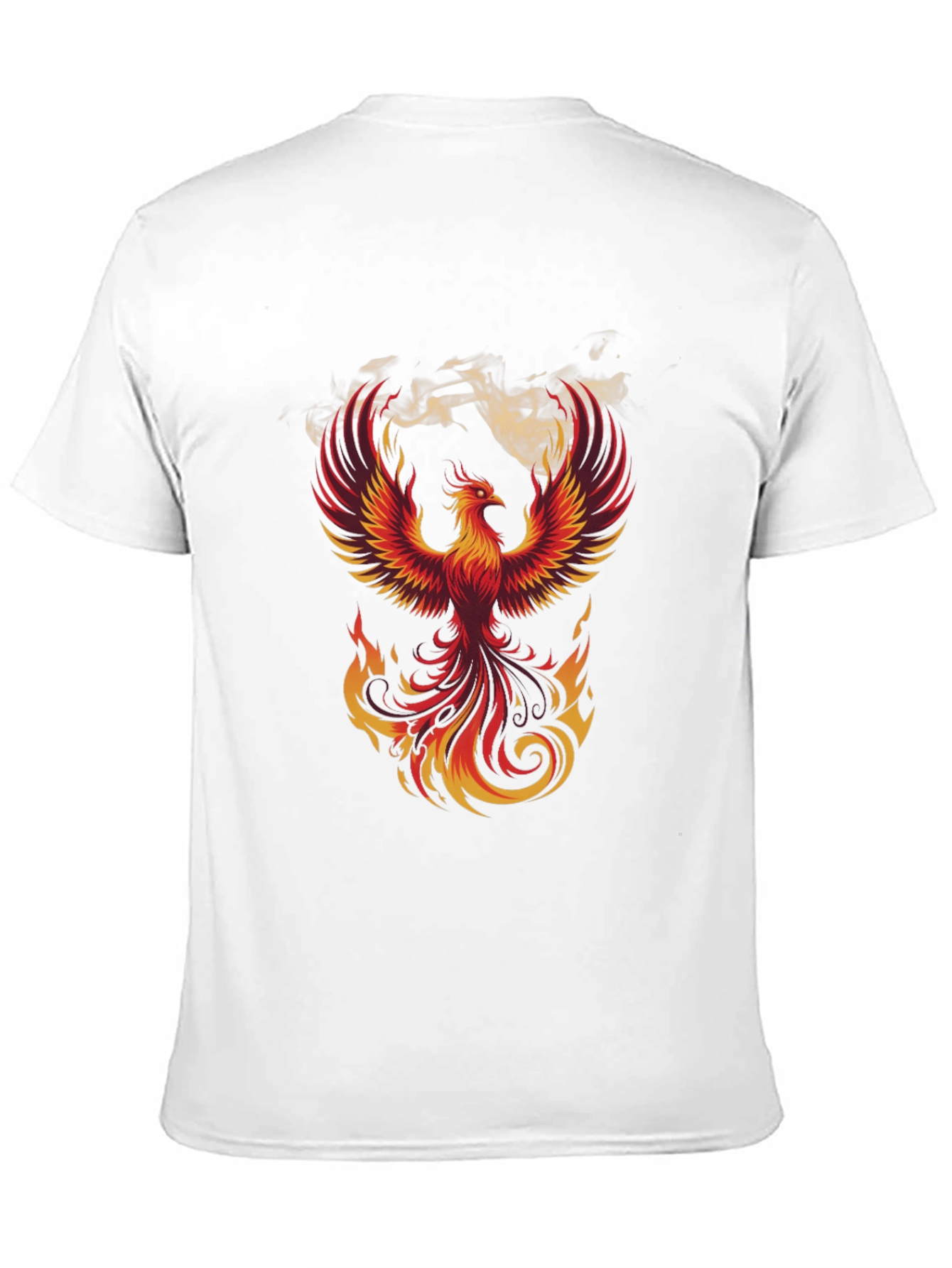 Fiery Phoenix Graphic T-Shirt - Bold Black Tee