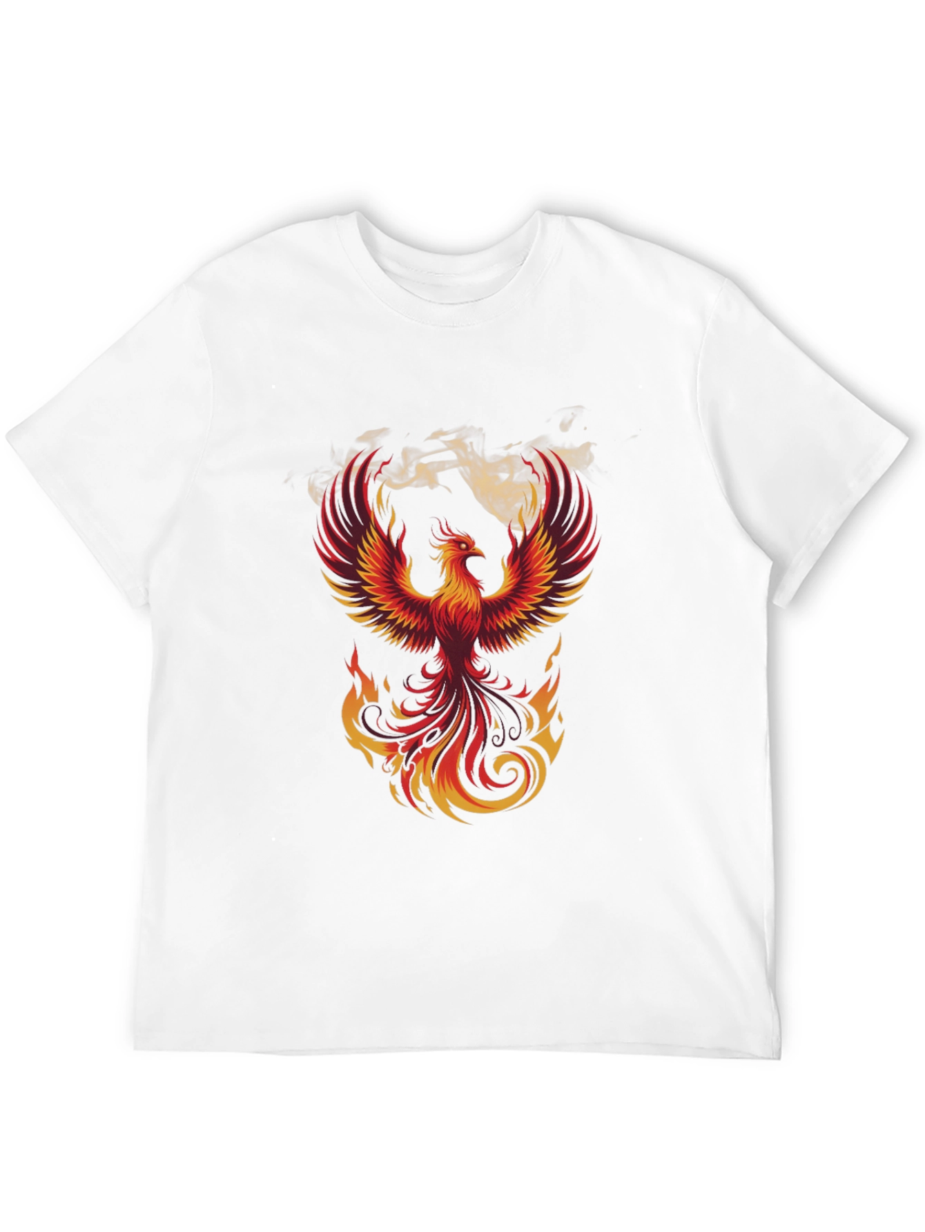 Fiery Phoenix Graphic T-Shirt - Bold Black Tee