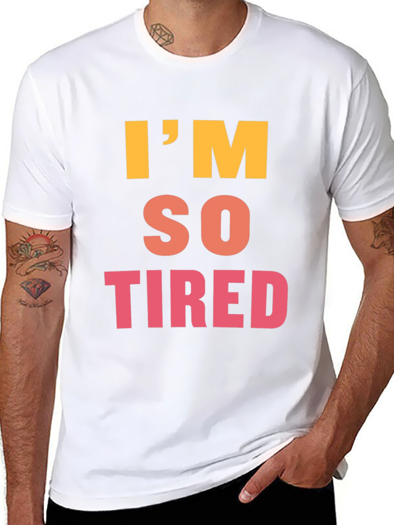 Im So Tired Graphic Tee - Black