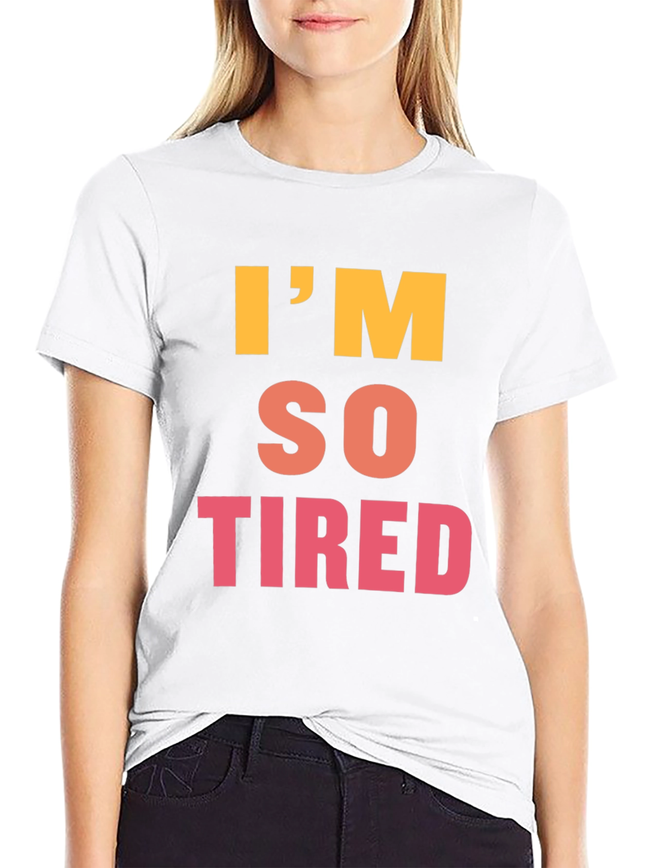 Im So Tired Graphic Tee - Black