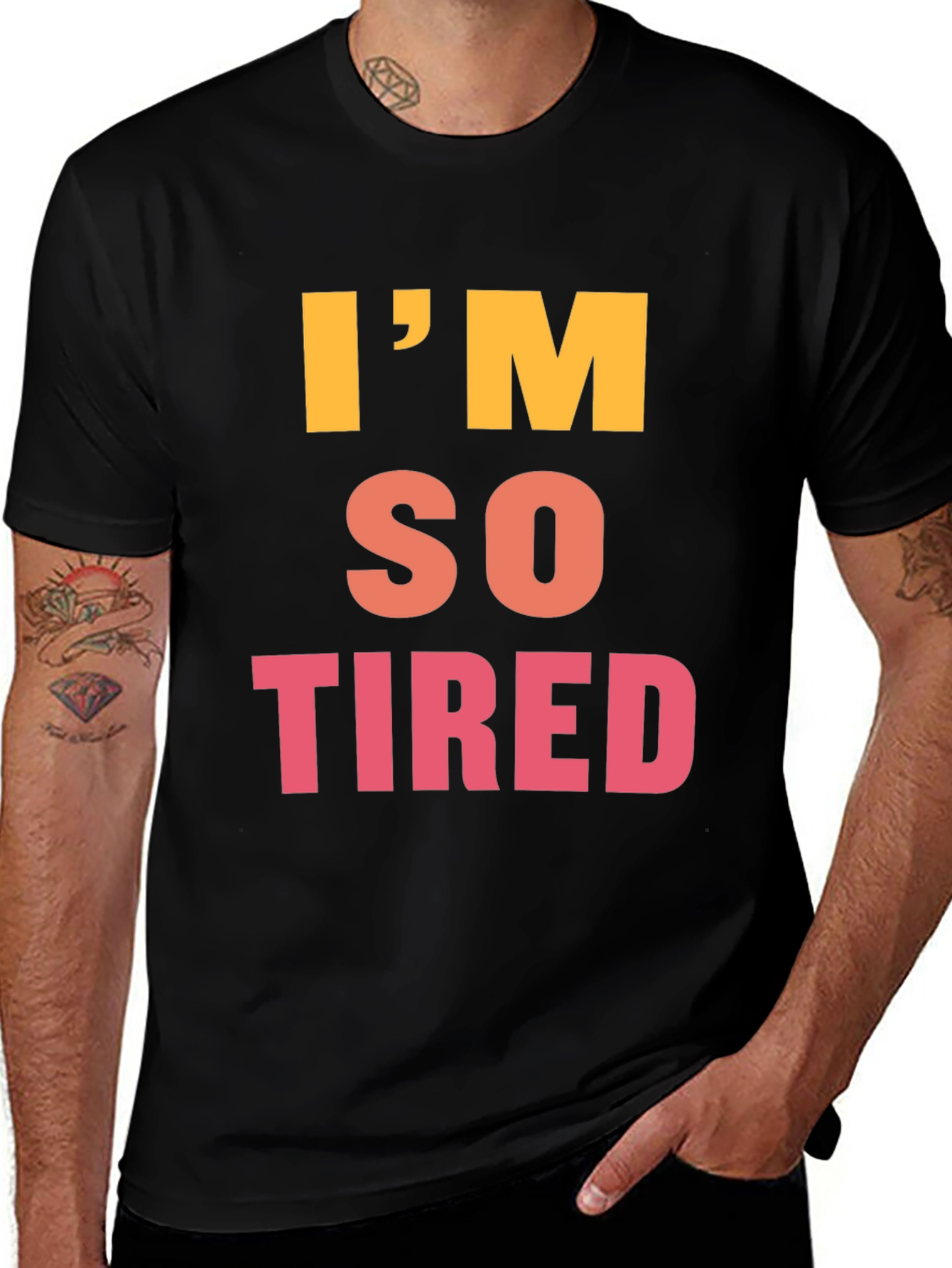 Im So Tired Graphic Tee - Black