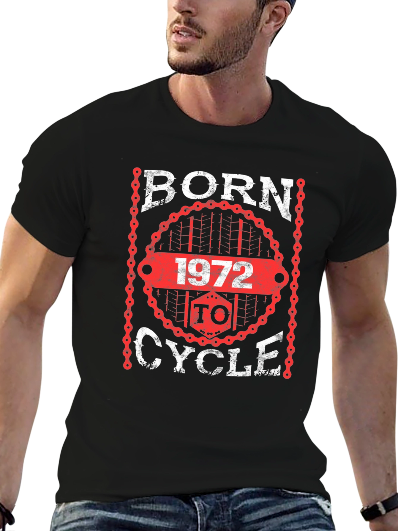 Born to Cycle 1972 T-Shirt - Black