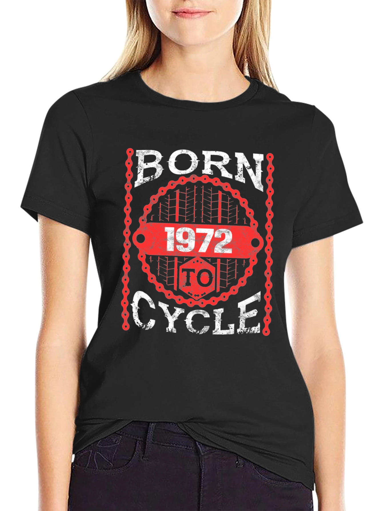 Born to Cycle 1972 T-Shirt - Black