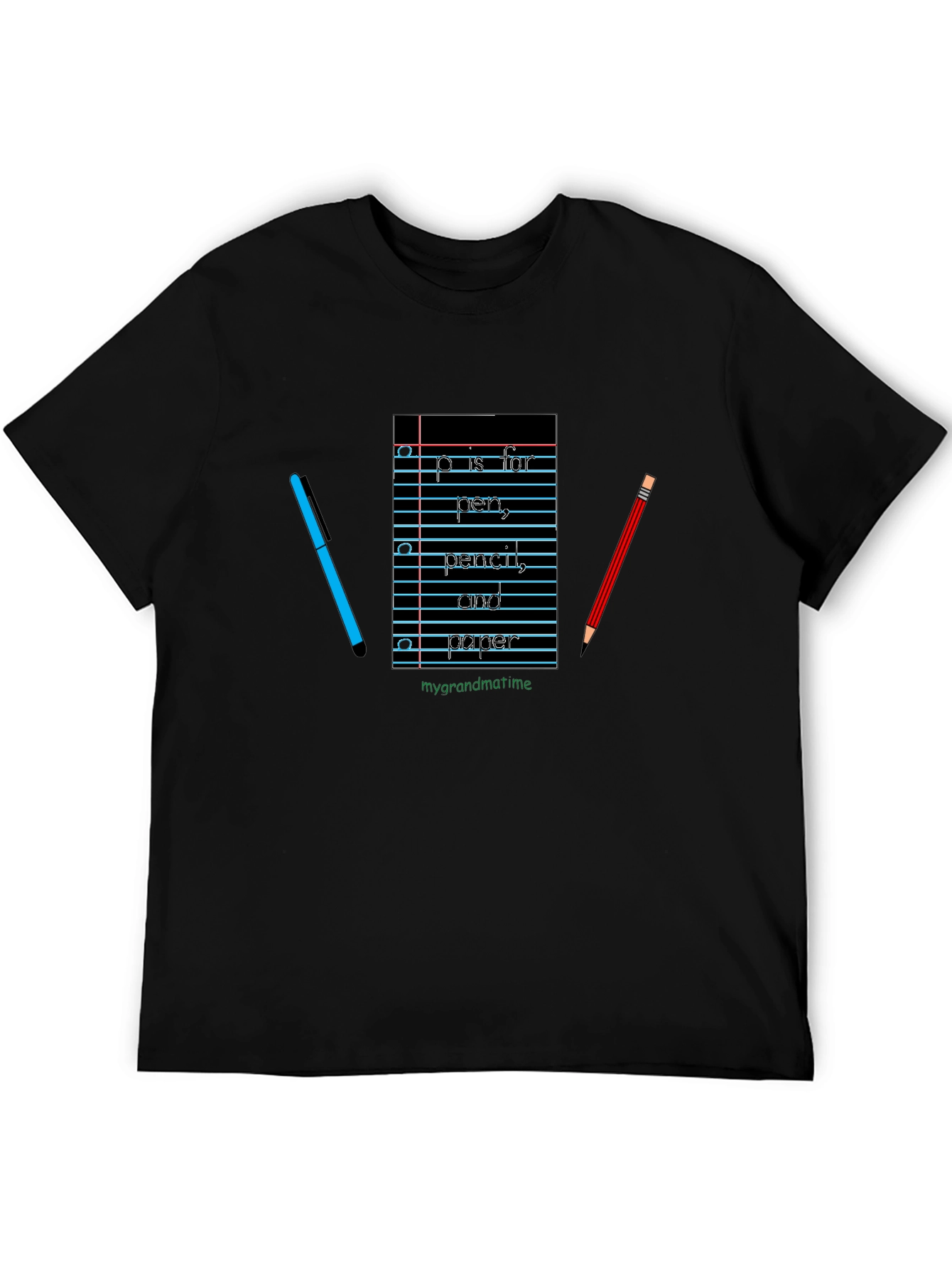 P is For Pen Pencil Paper T-Shirt