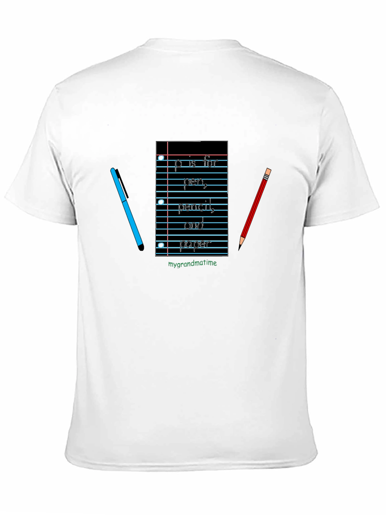 P is For Pen Pencil Paper T-Shirt
