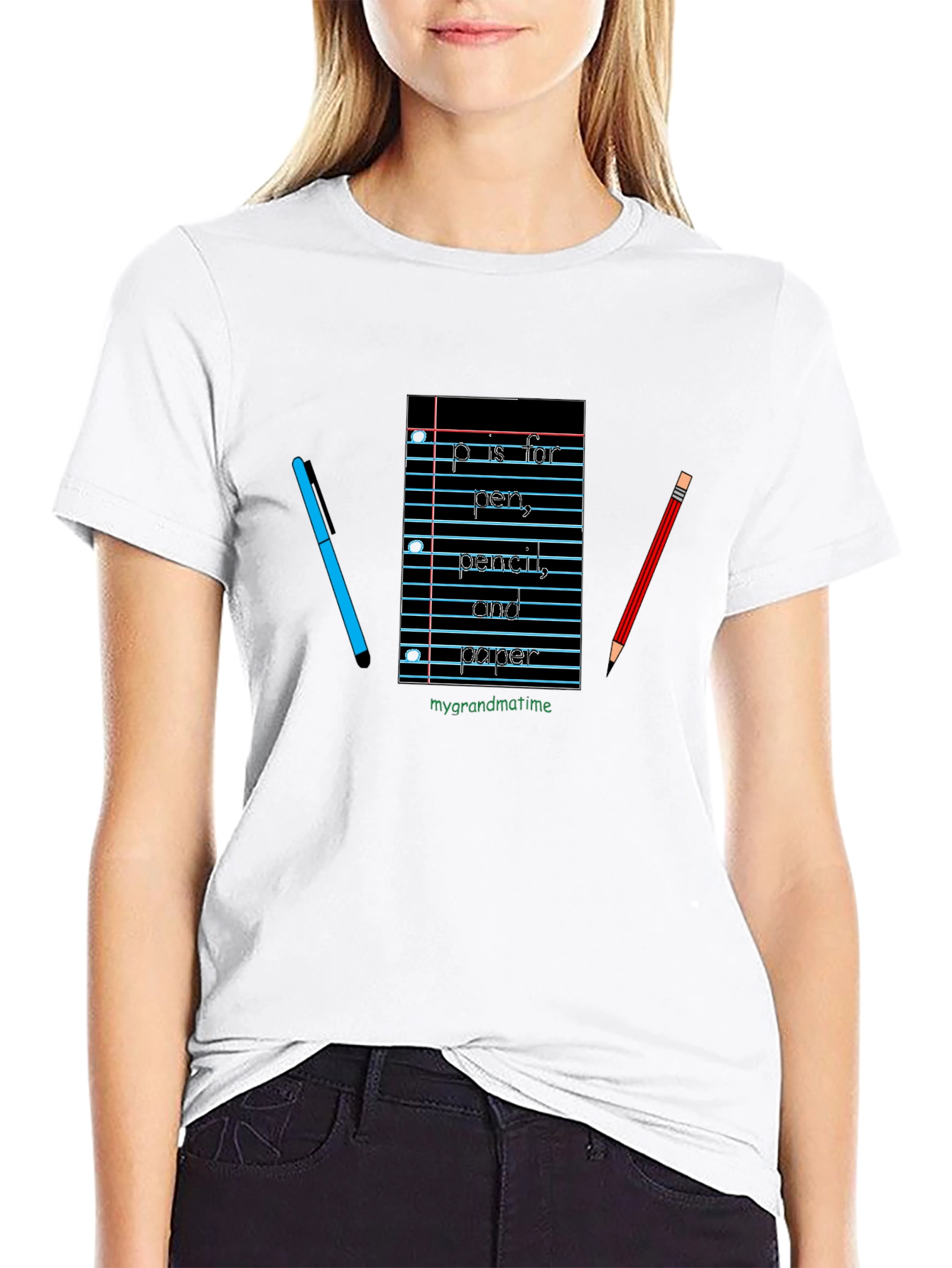 P is For Pen Pencil Paper T-Shirt