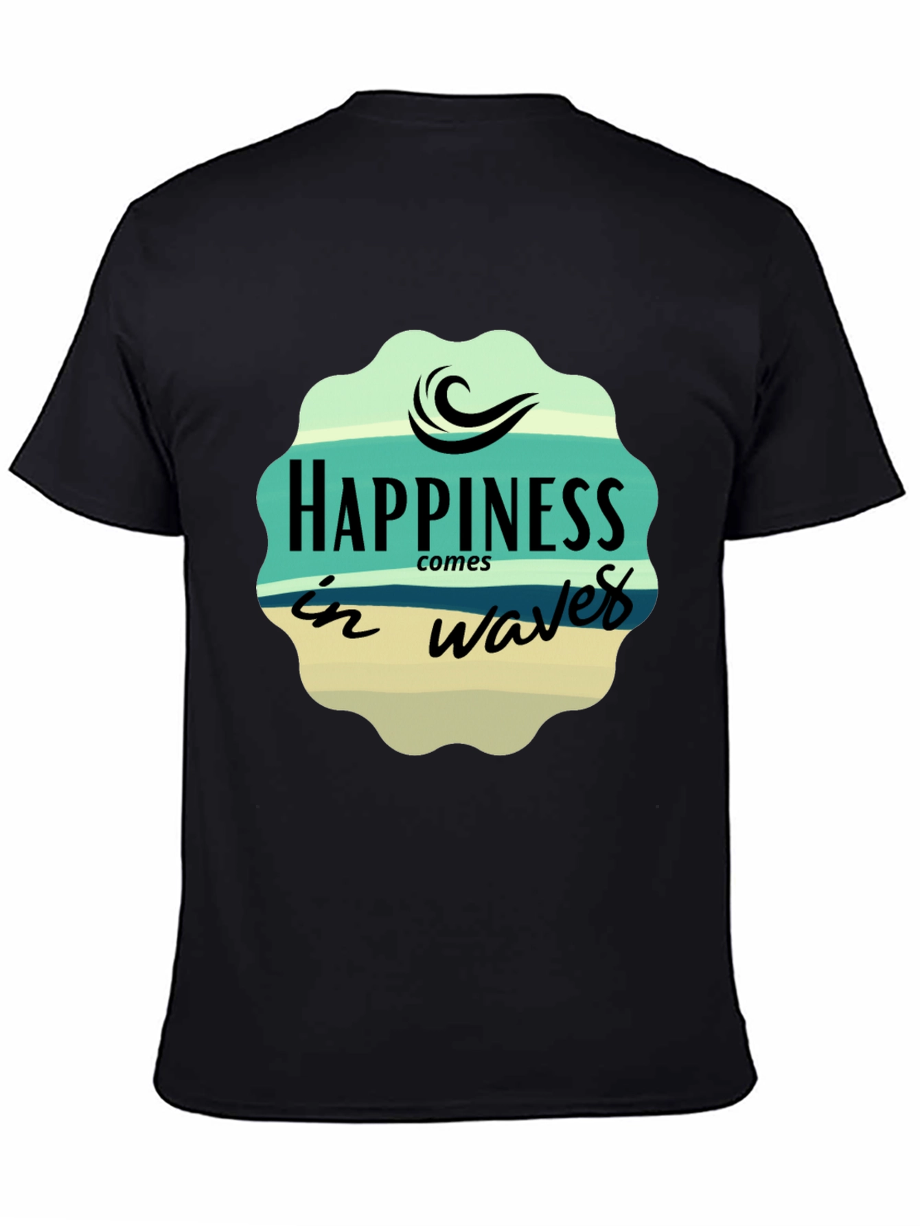 Happiness Comes in Waves Graphic T-Shirt