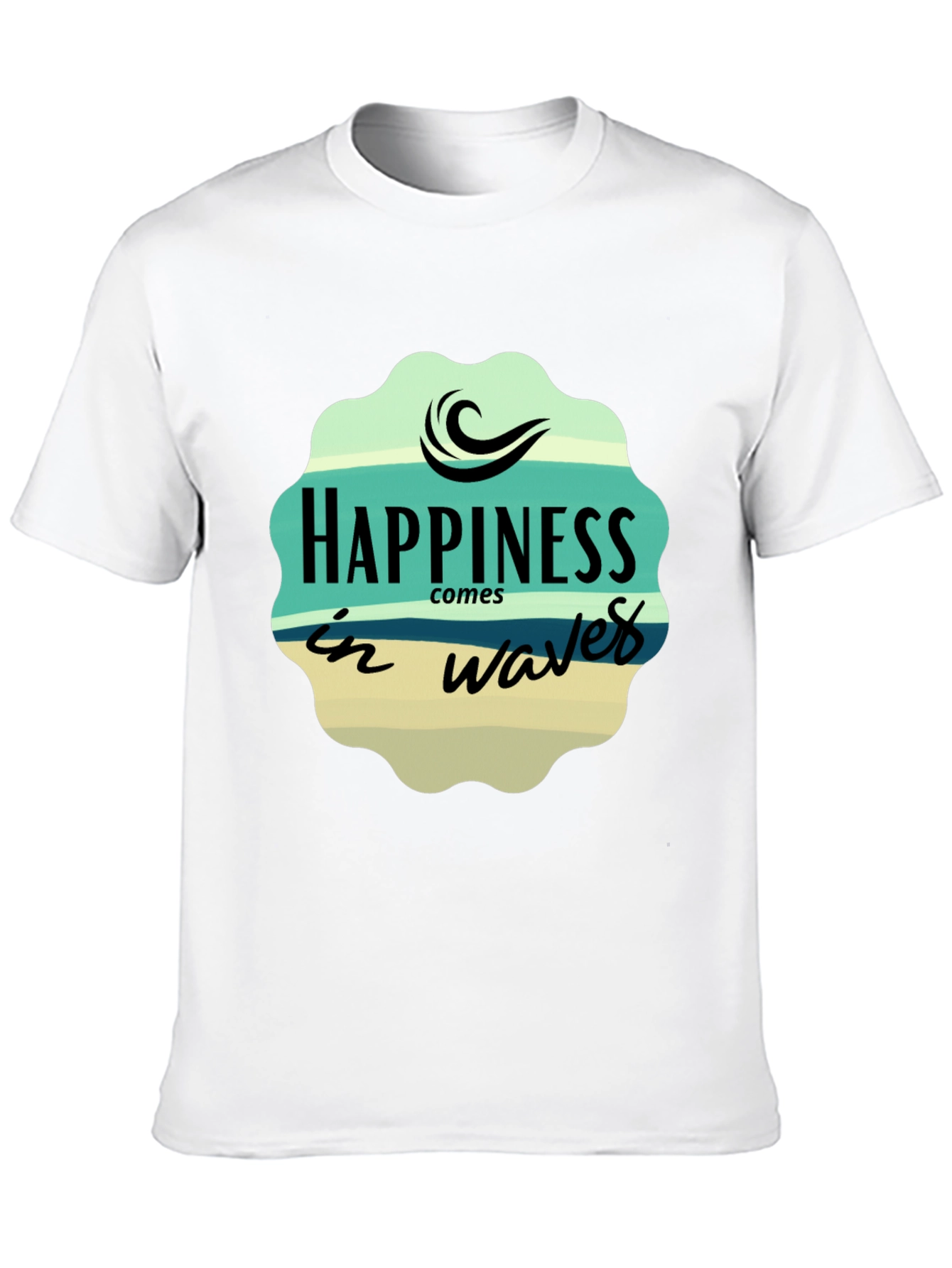 Happiness Comes in Waves Graphic T-Shirt