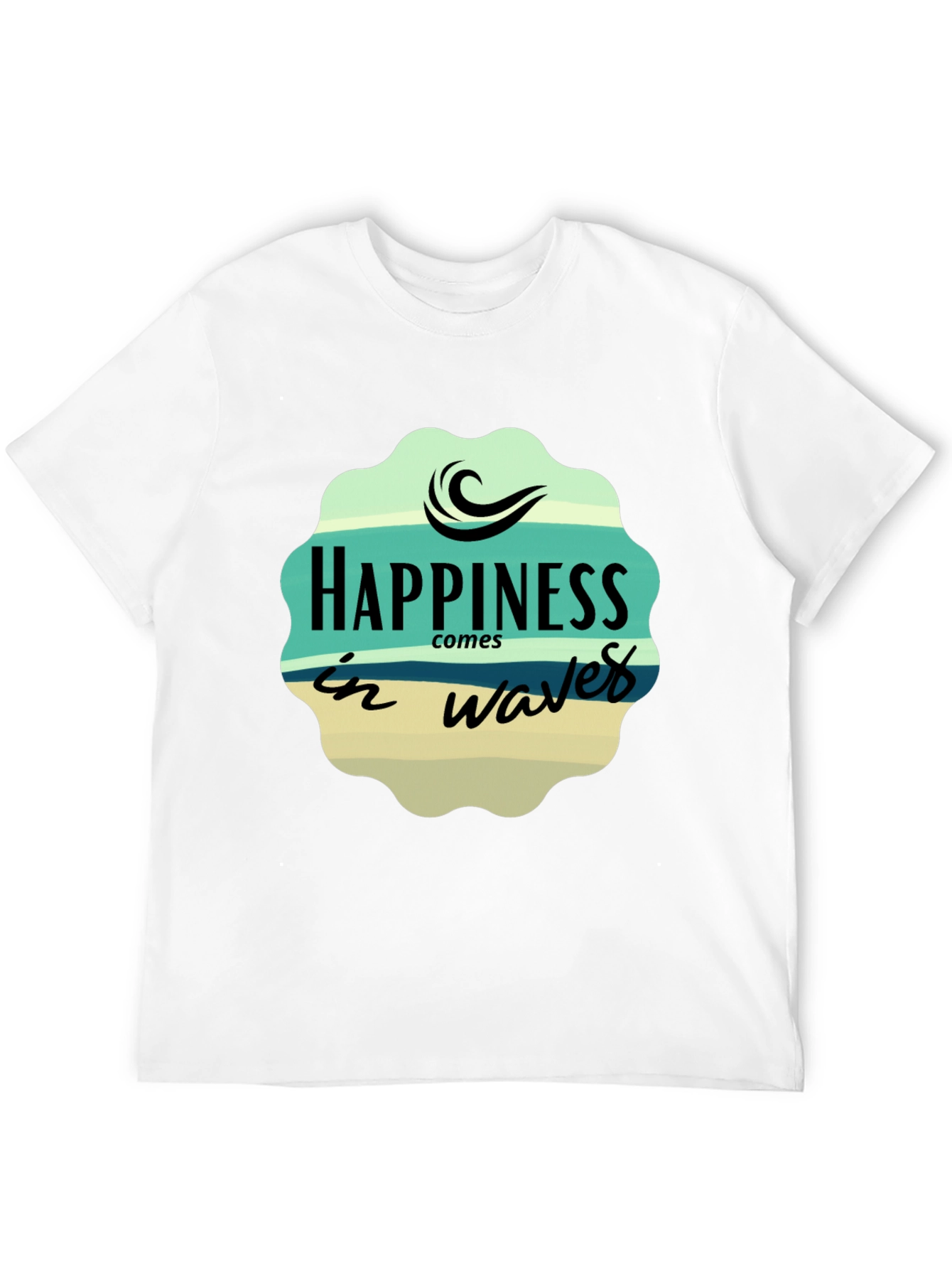 Happiness Comes in Waves Graphic T-Shirt