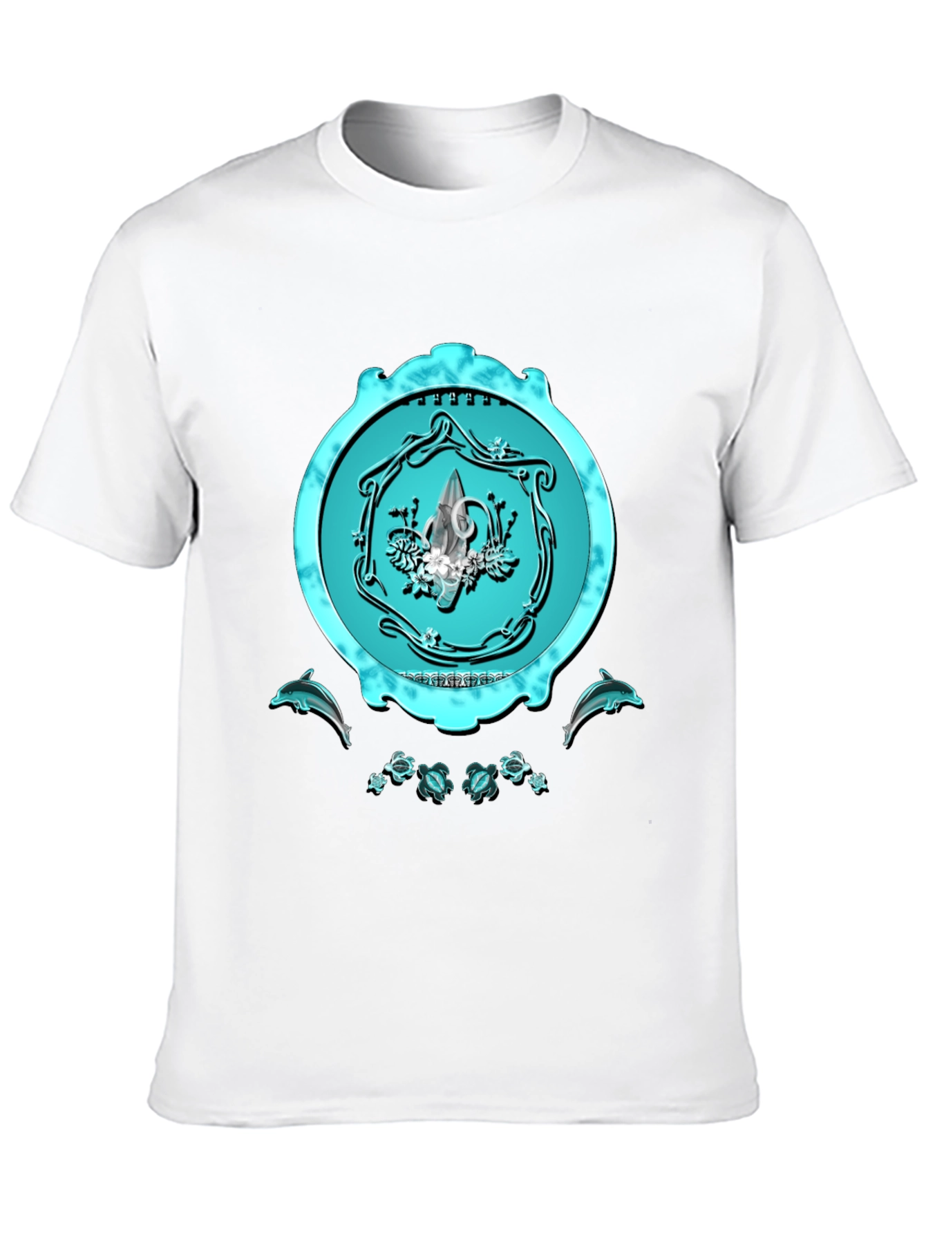 Ocean Emblem Graphic Tee - Sleek Black Shirt