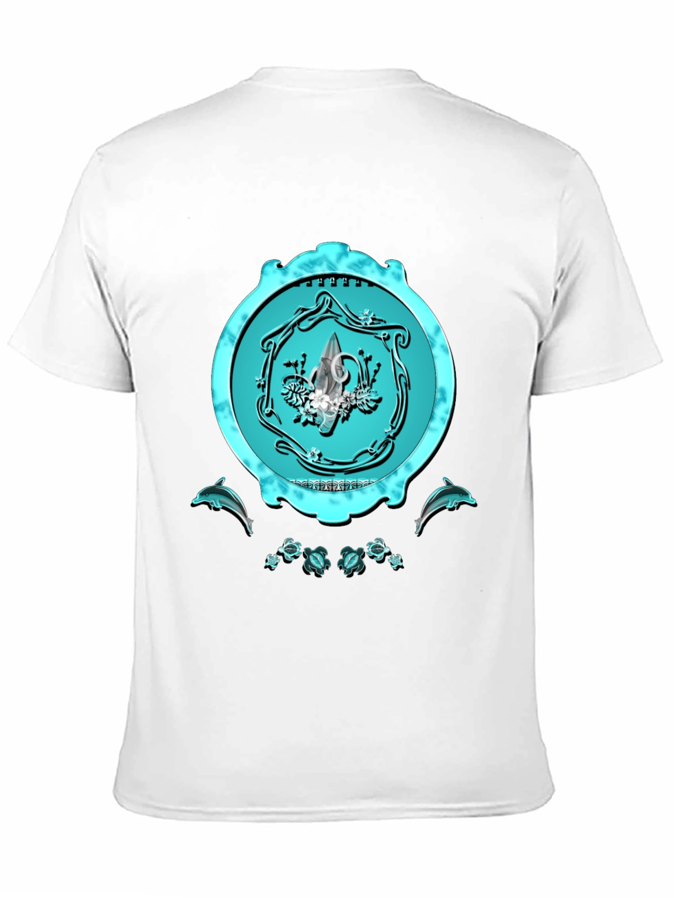Ocean Emblem Graphic Tee - Sleek Black Shirt