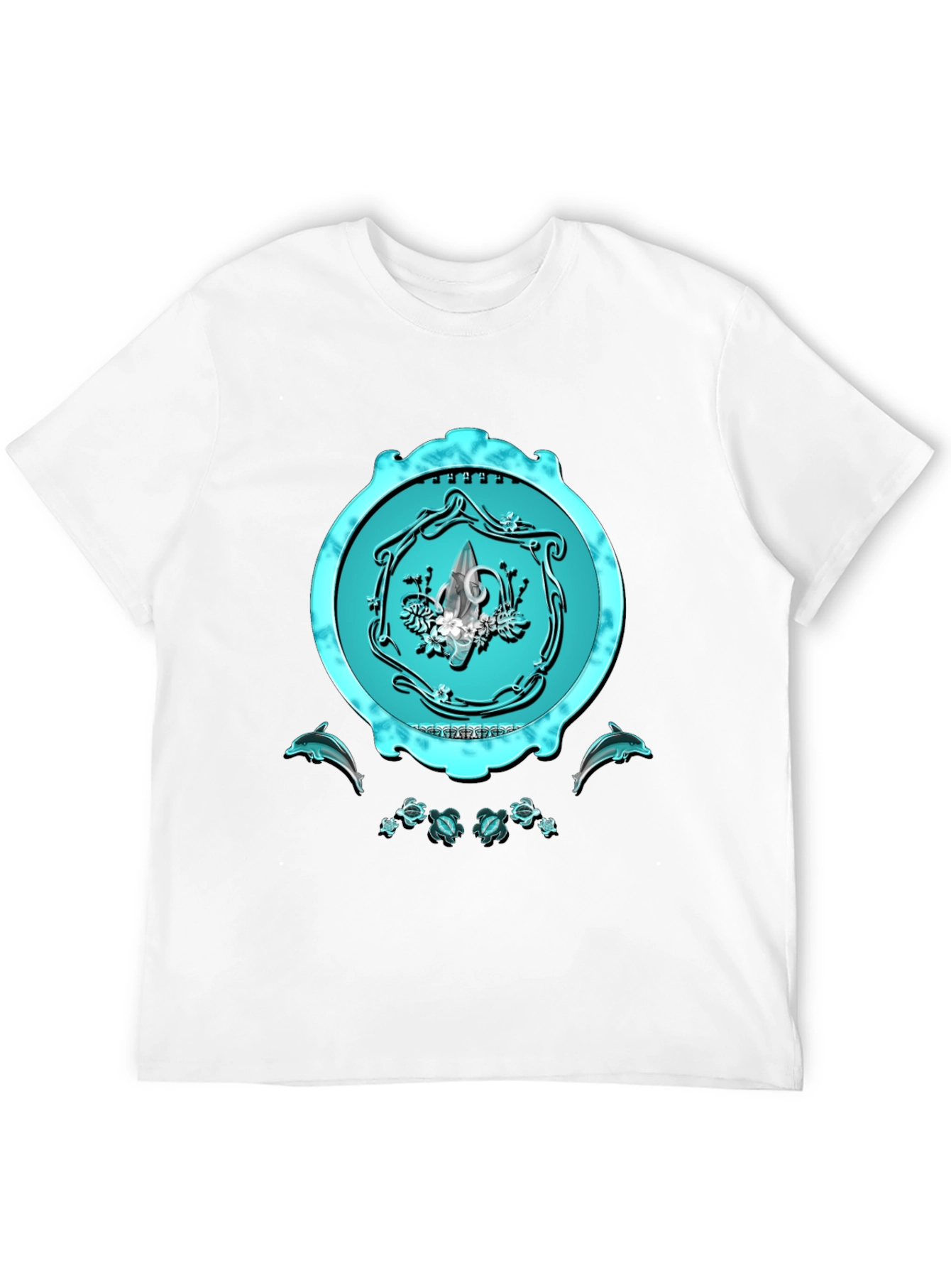 Ocean Emblem Graphic Tee - Sleek Black Shirt