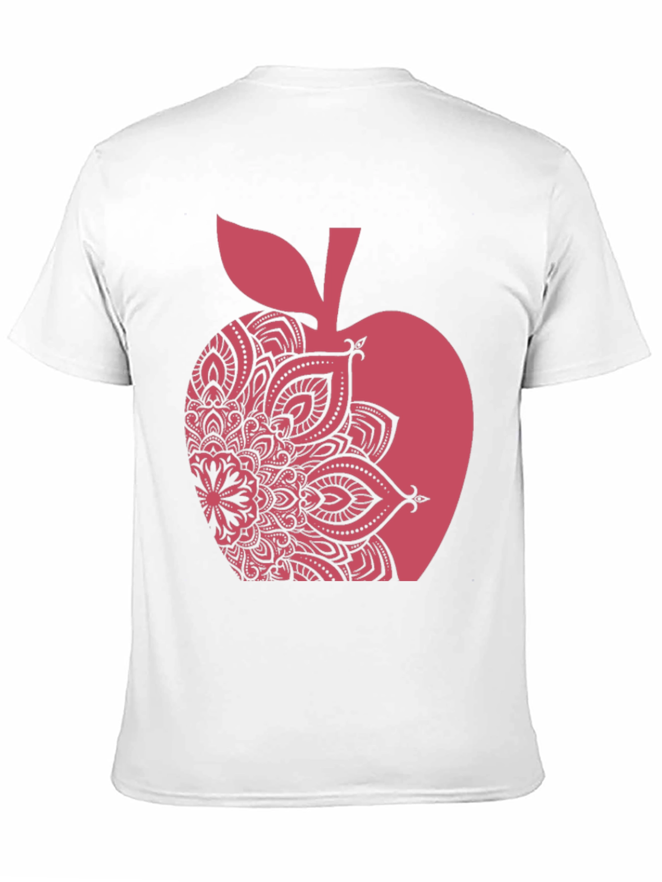 Apple Mandala Graphic Tee - Stylish Mens Black T-Shirt