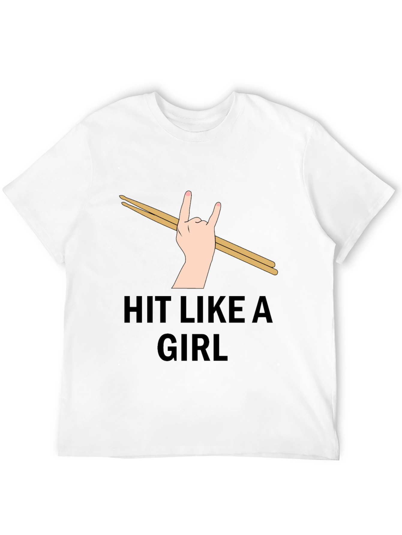 Hit Like a Girl Drummer T-Shirt