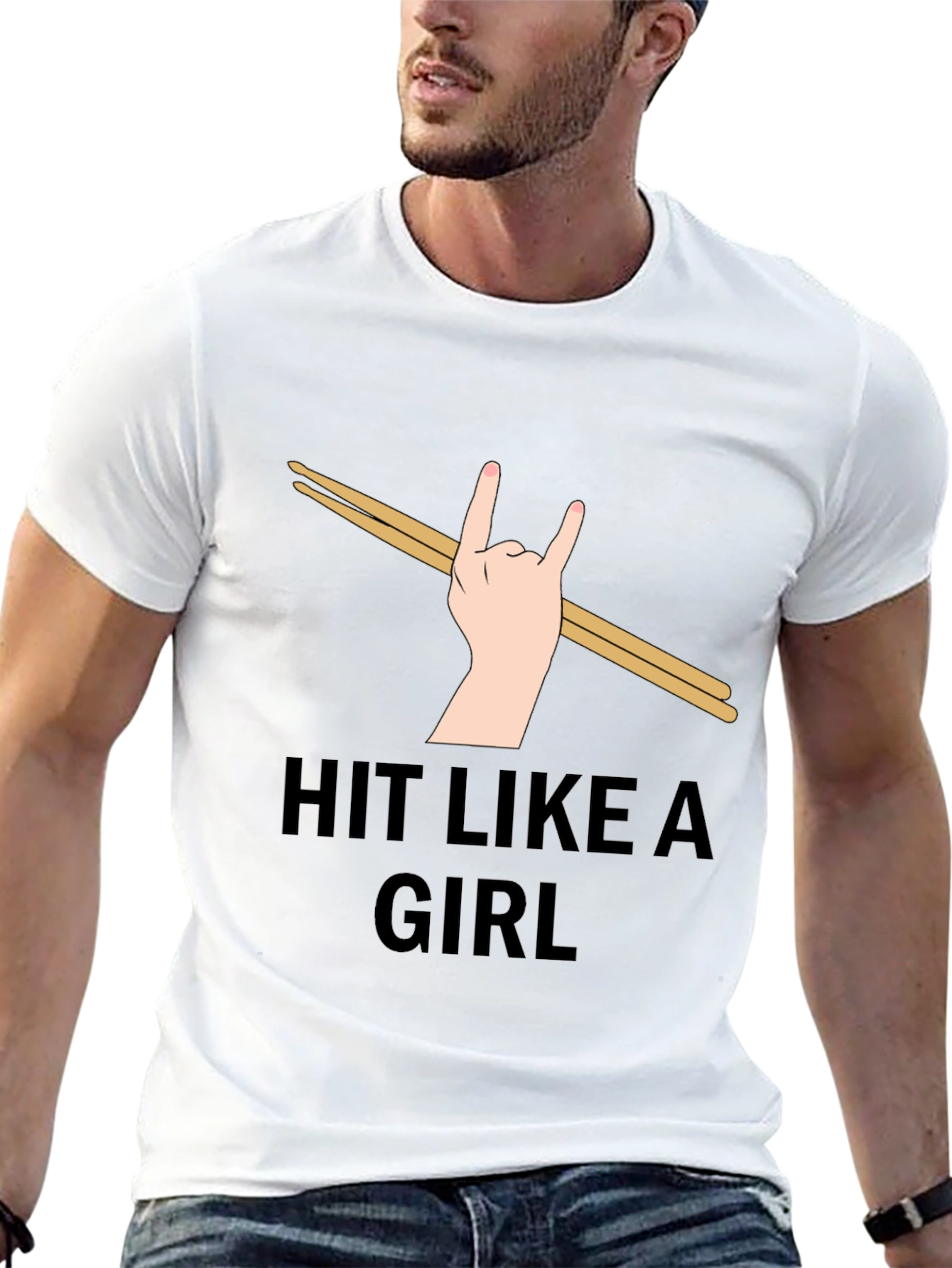 Hit Like a Girl Drummer T-Shirt