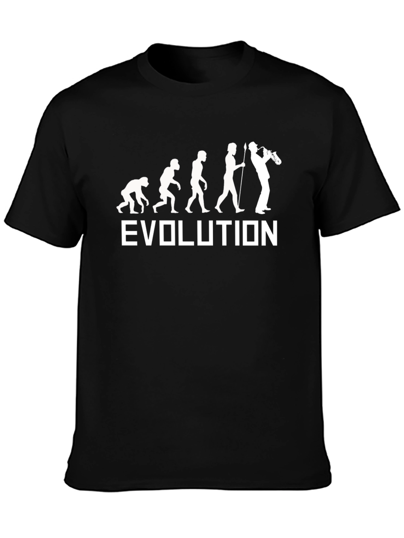 Evolution Saxophone T-Shirt - Black