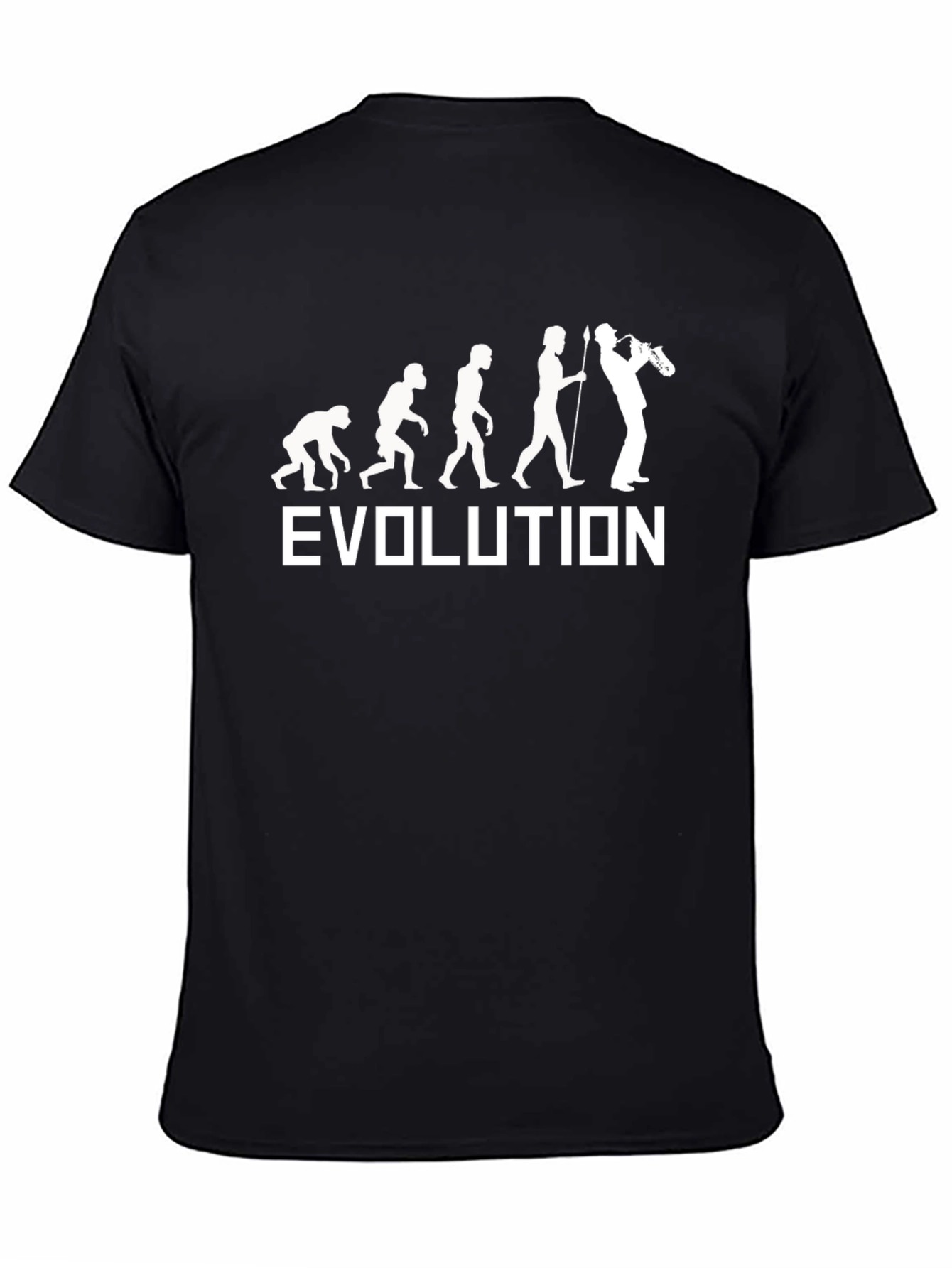 Evolution Saxophone T-Shirt - Black